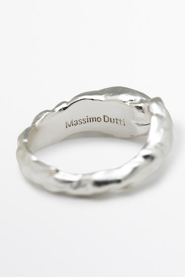 Textured open ring — SILVER 5