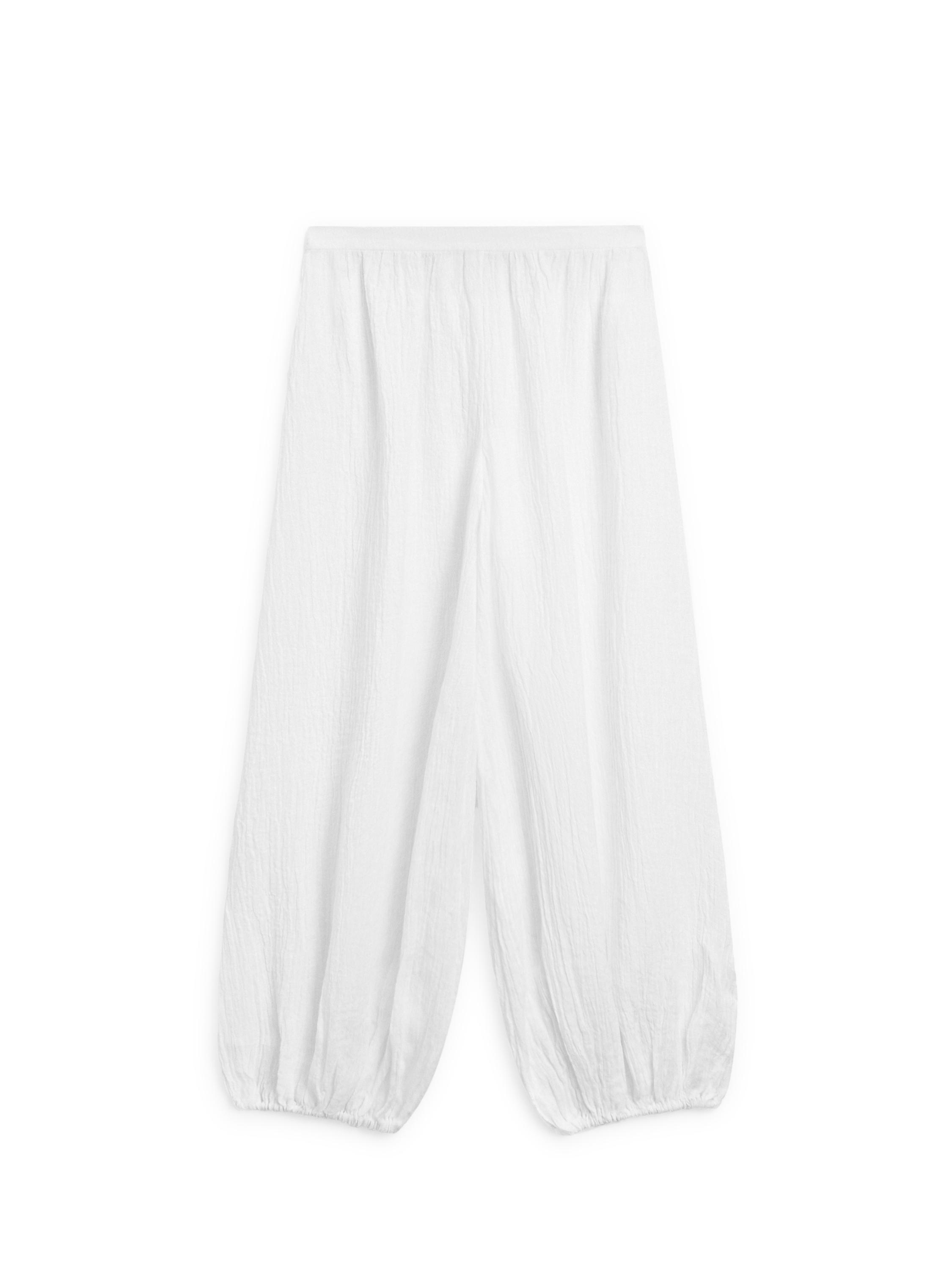 Linen sarouel trousers — Off white