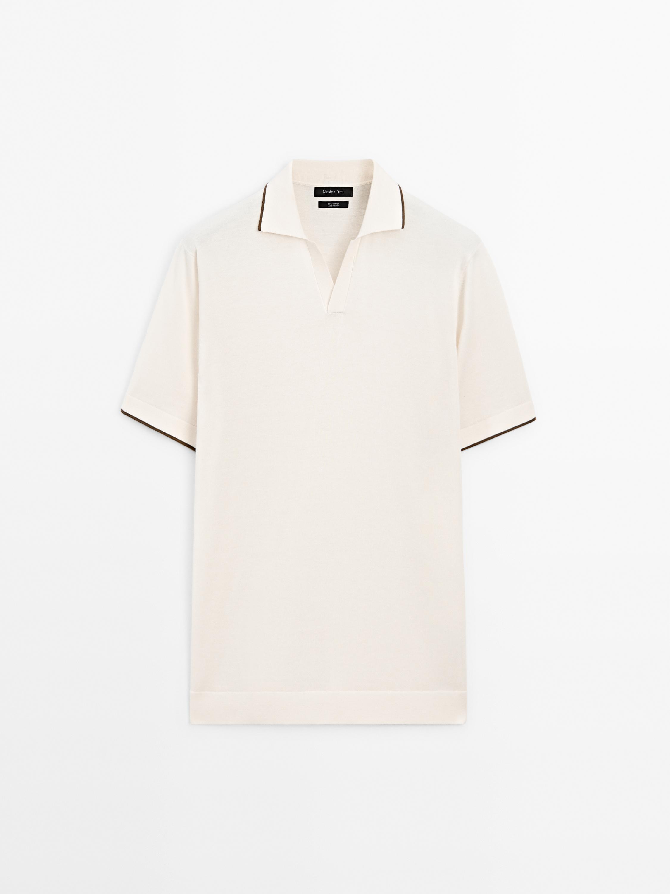 Polo en maille détail contrastant