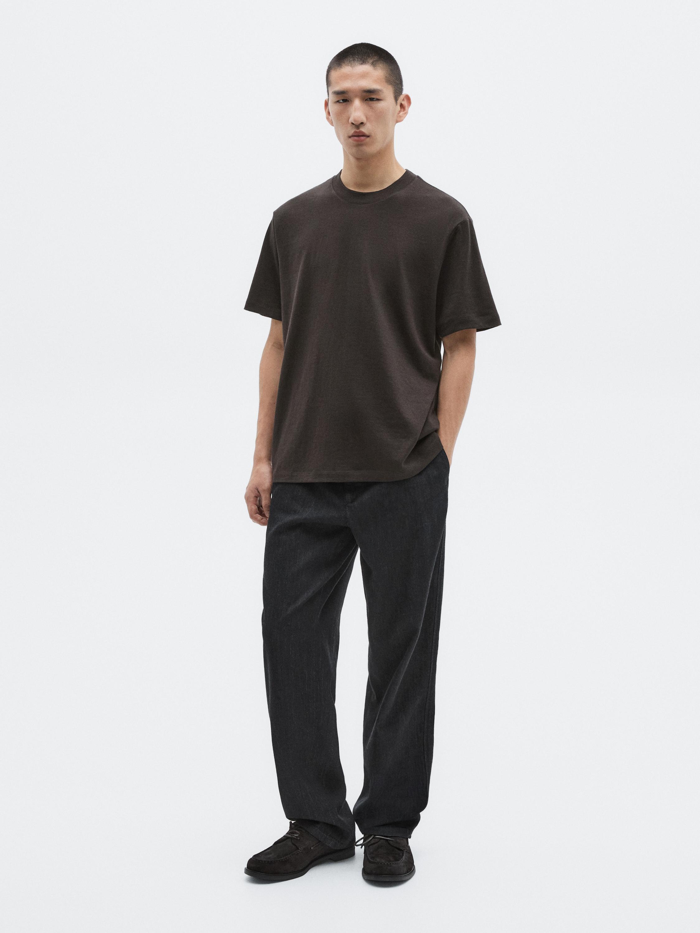 T-shirt met korte mouw van katoenmix - LIMITED