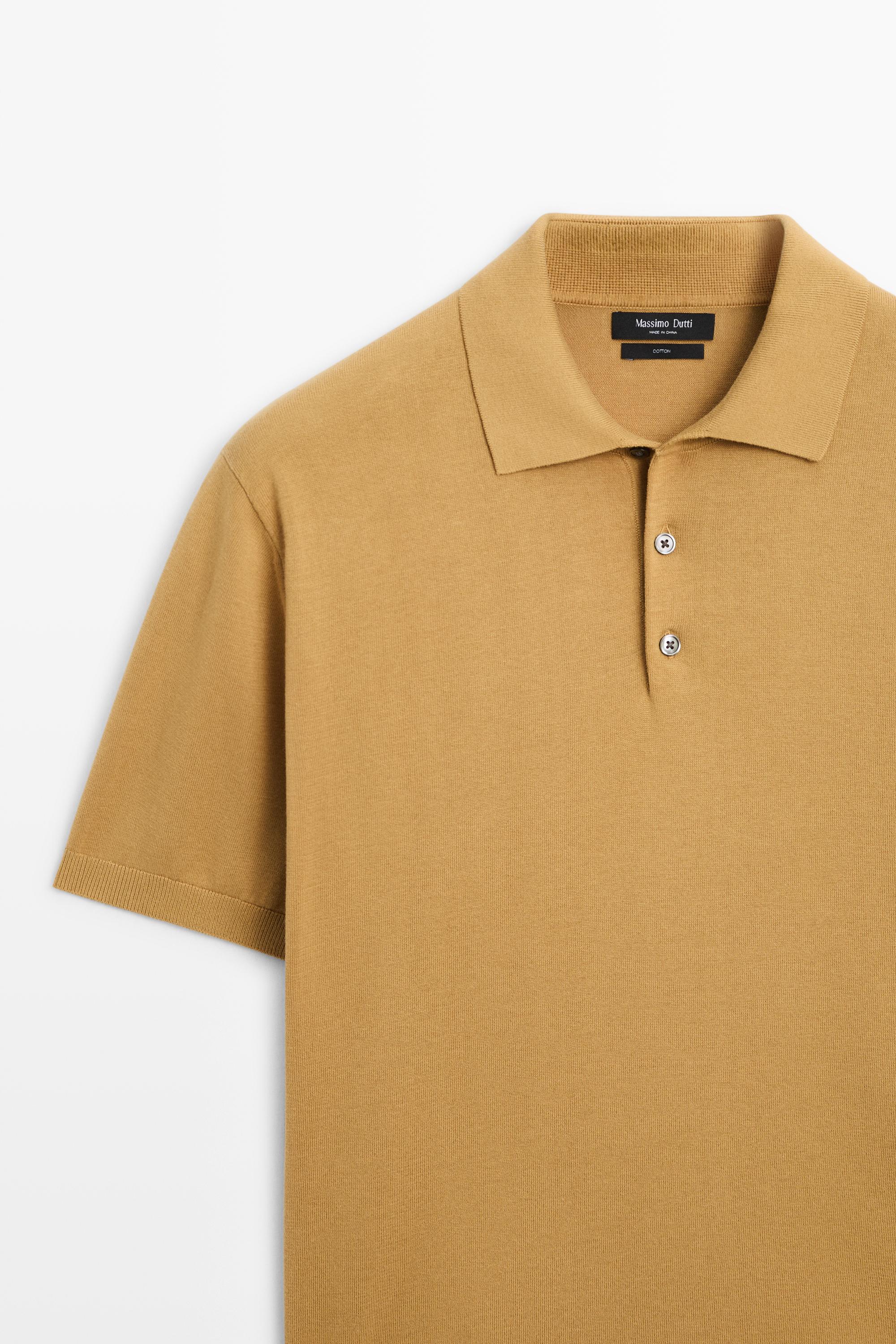 100% cotton knit polo sweater - thumbnail 10