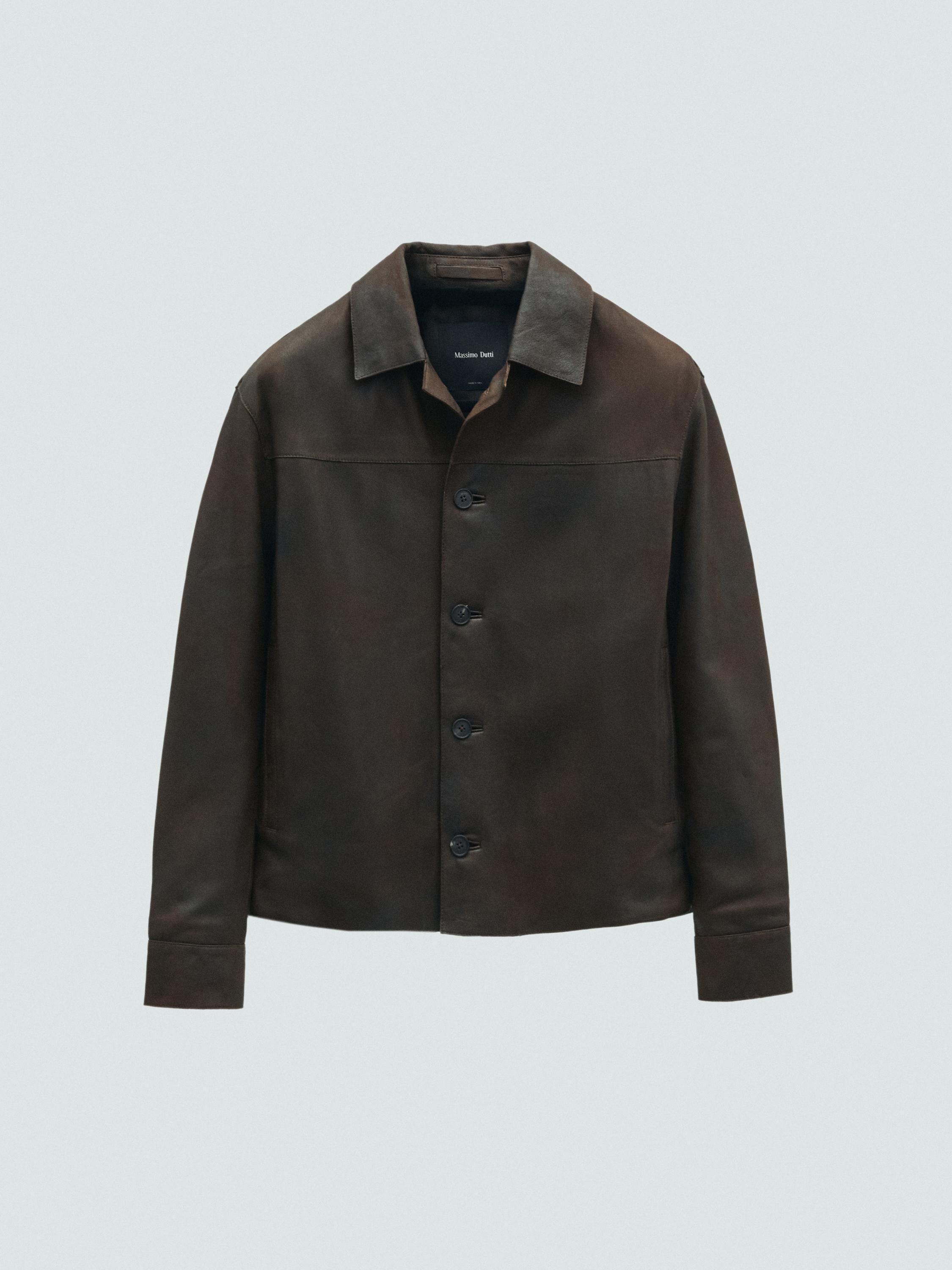 Suede finish sheepskin jacket
