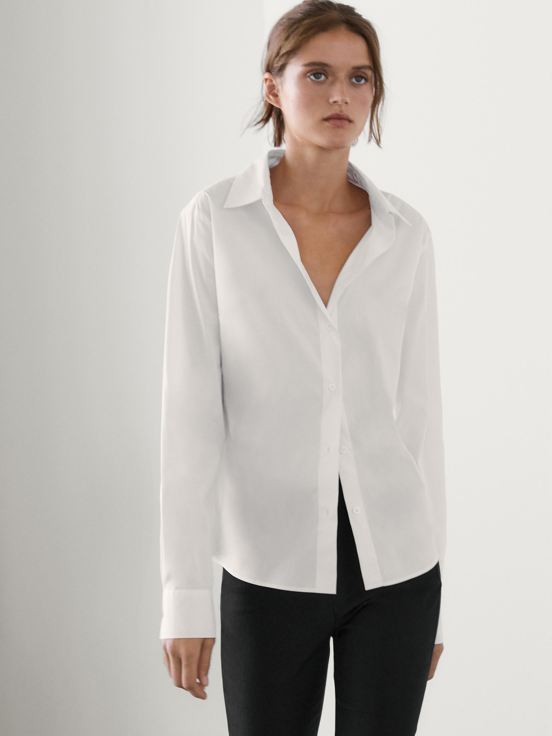 Stretch cotton blend shirt