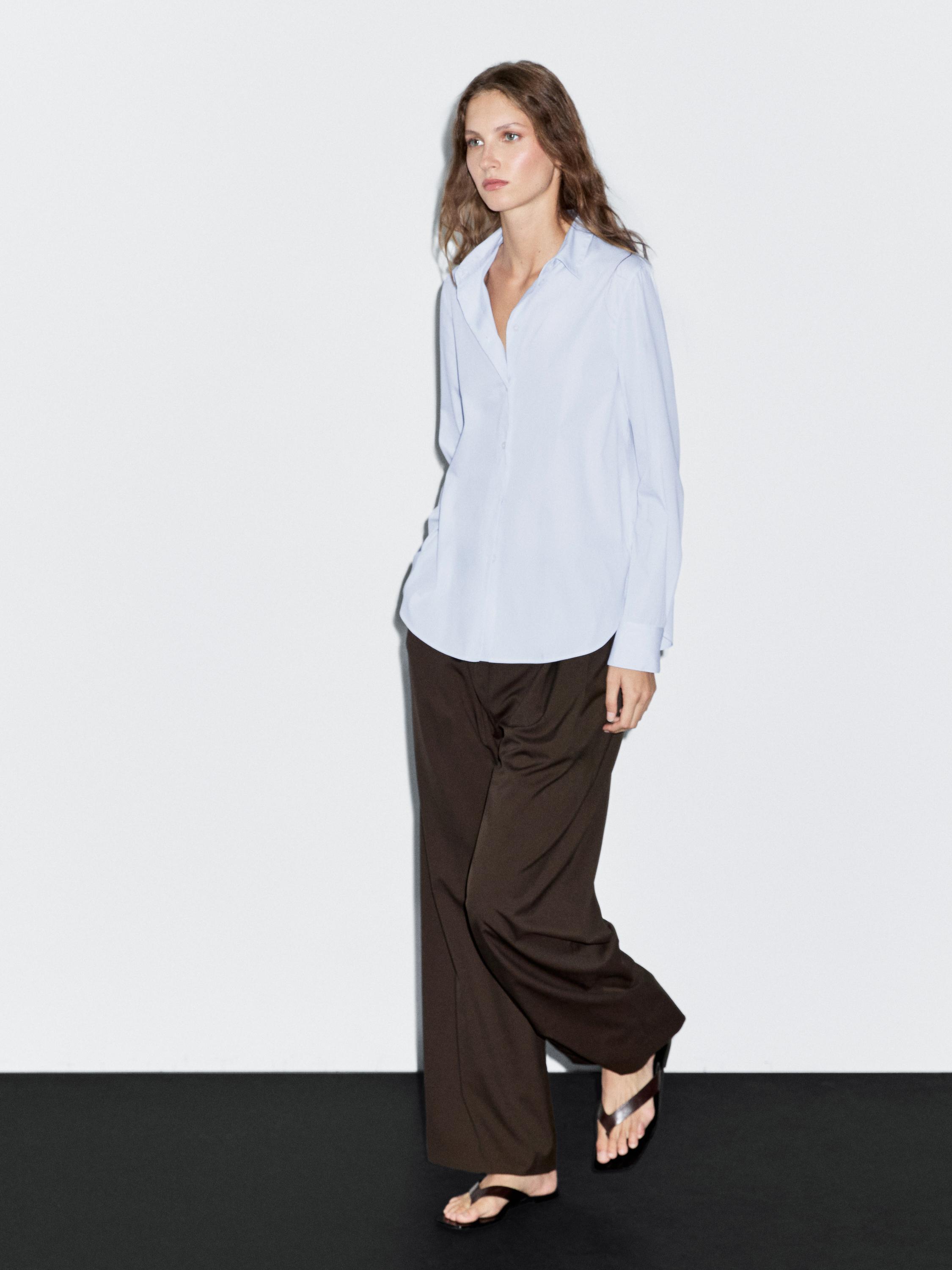 Gestreept stretch overhemd