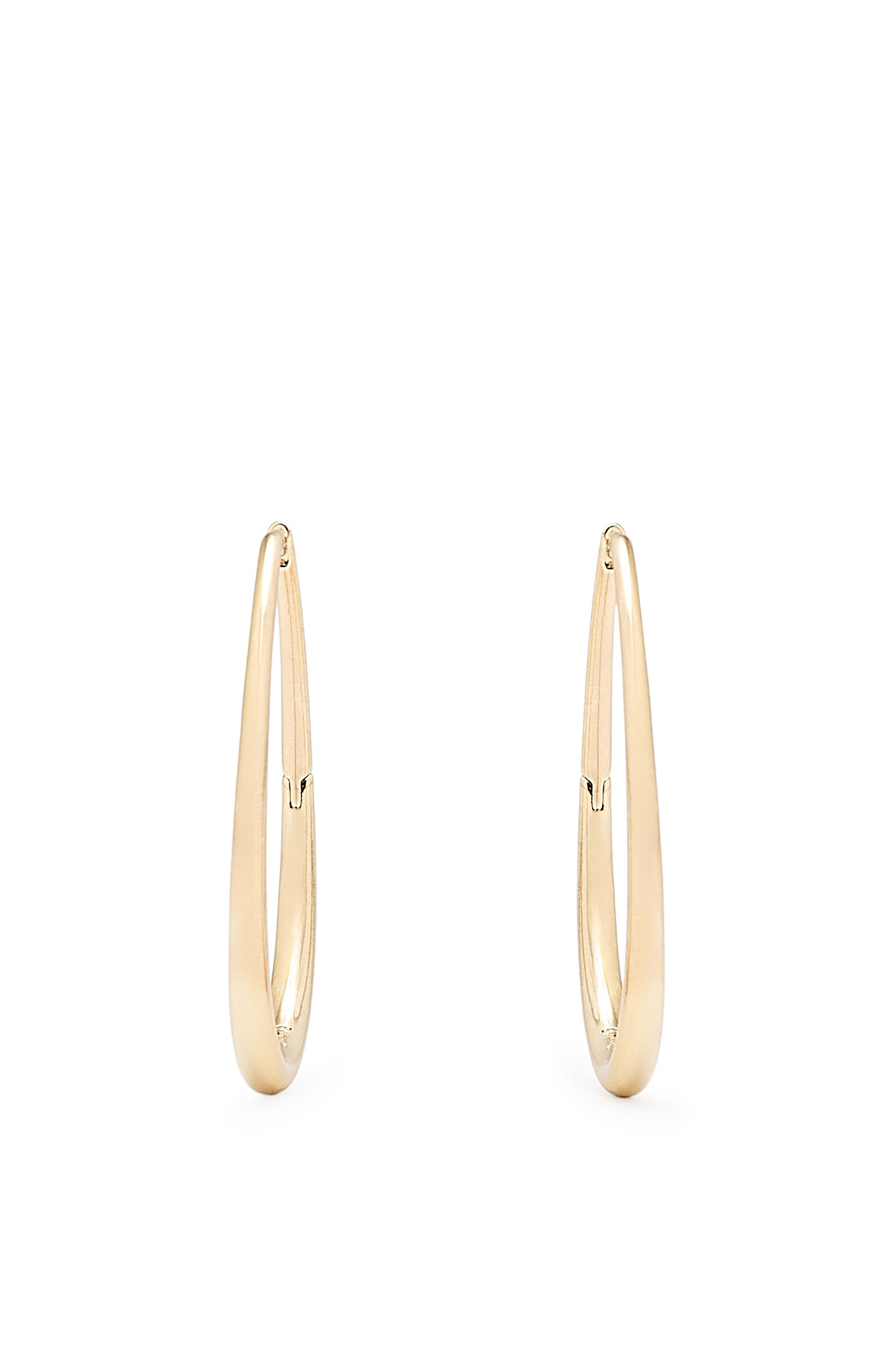 Oval hoop earrings — GOLDEN