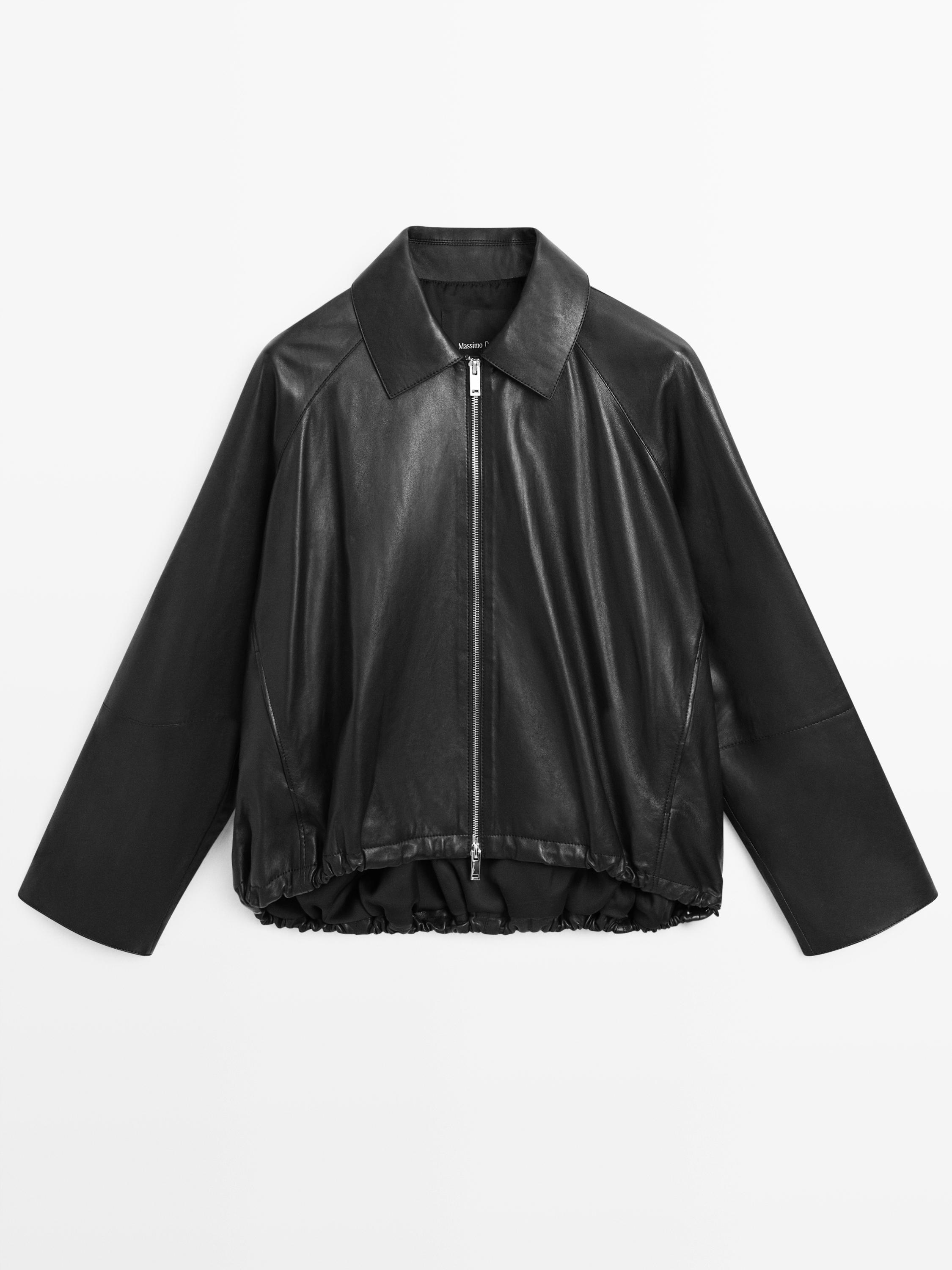 Oversize Jacke aus Nappaleder