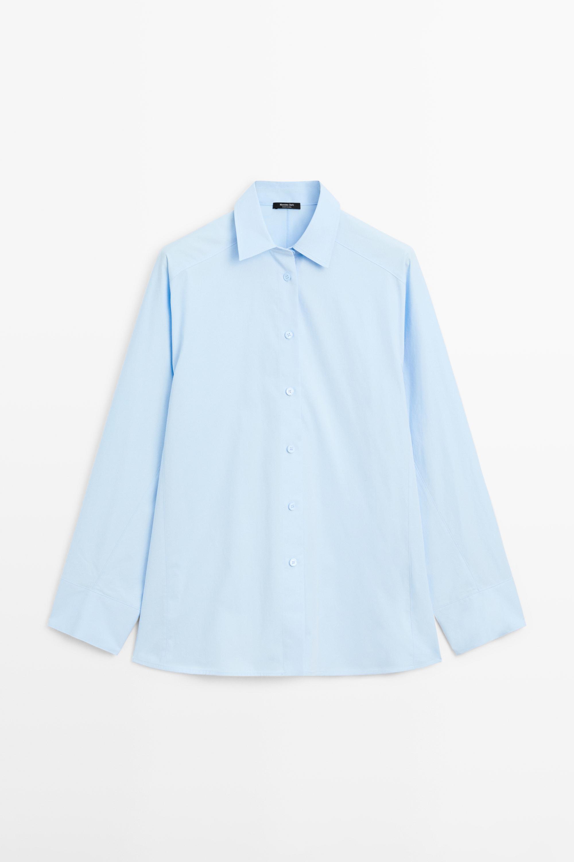 Popelinhemd mit Raglanärmeln