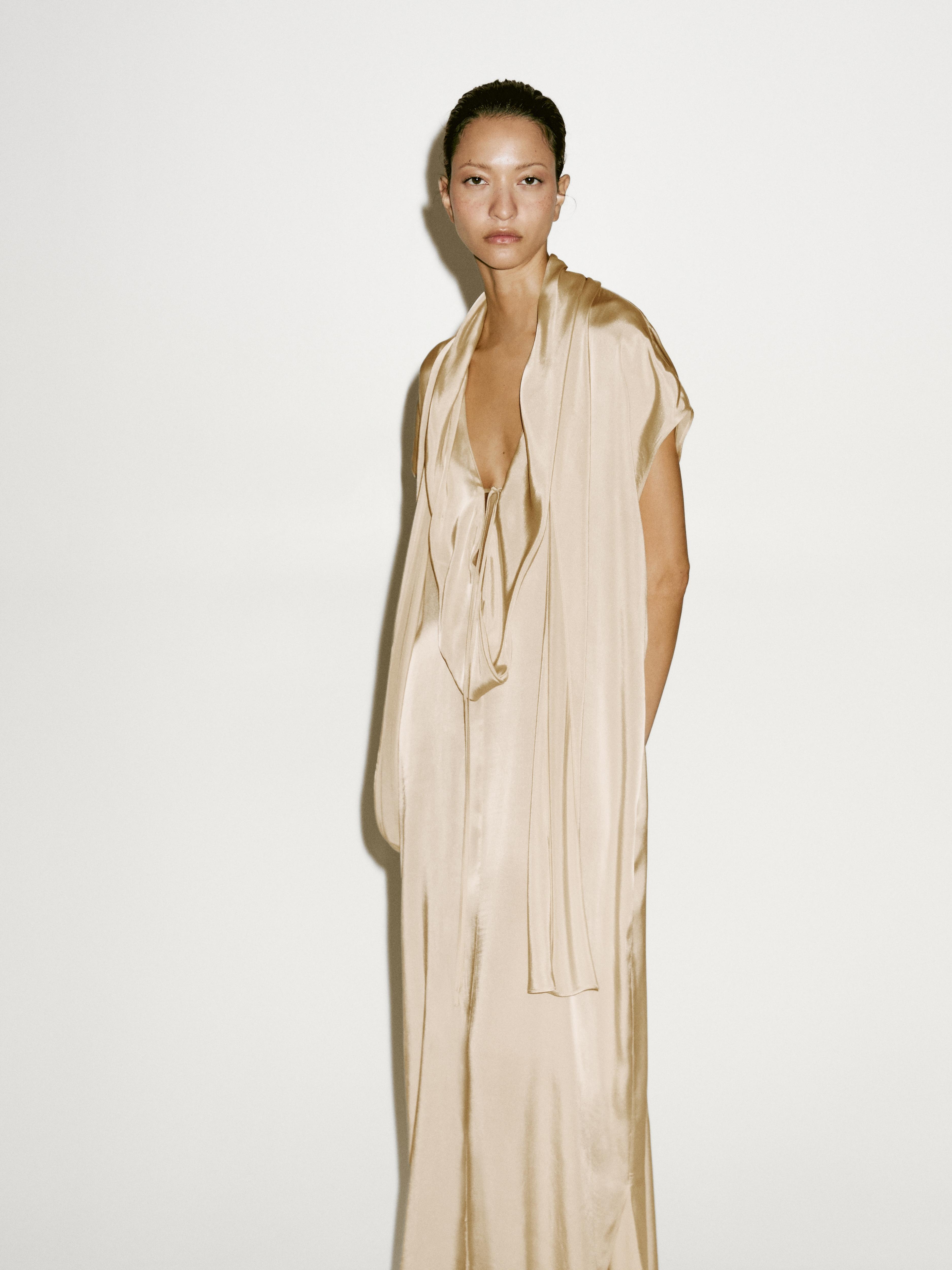 Long flowing dress with scarf detail - Limited Edition