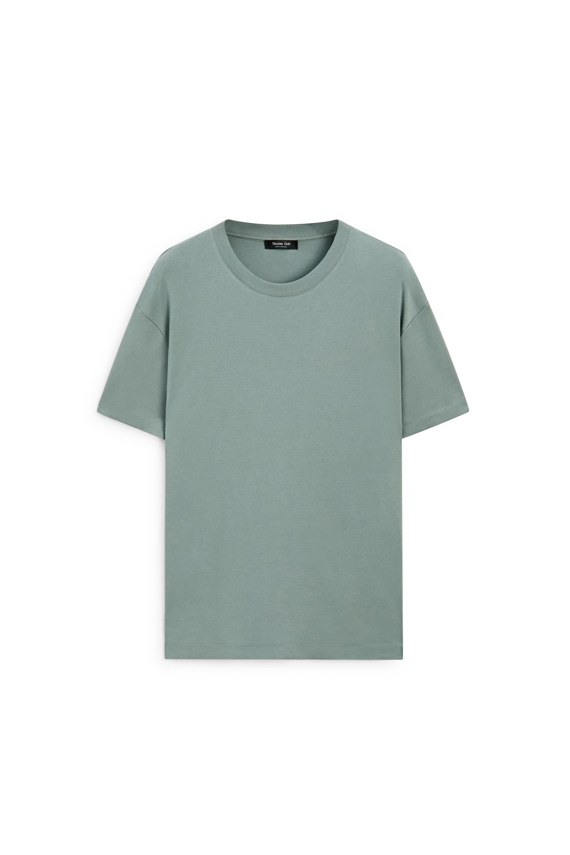 100% cotton short sleeve T-shirt — Greyish green
