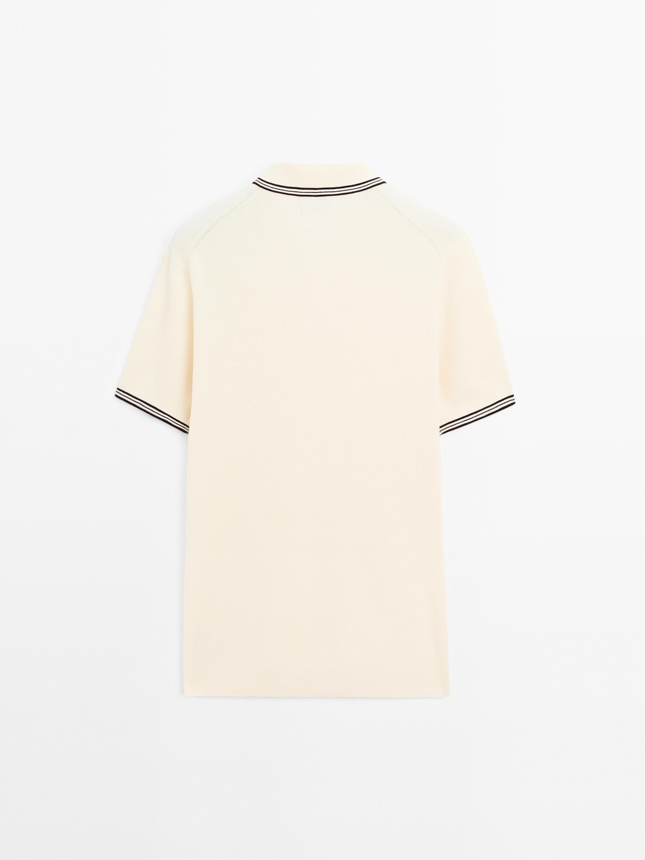 100% cotton knit polo shirt