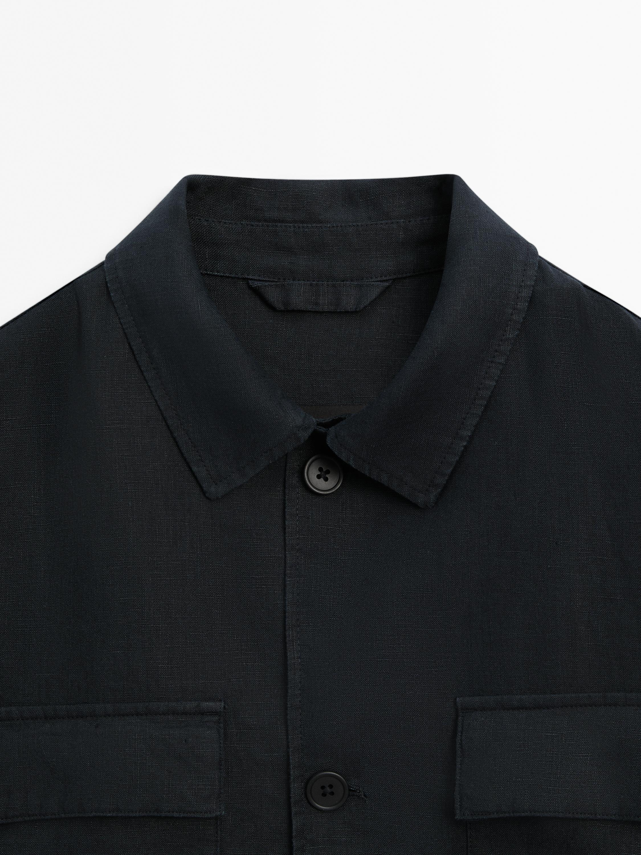 100% linen jacket with pockets
