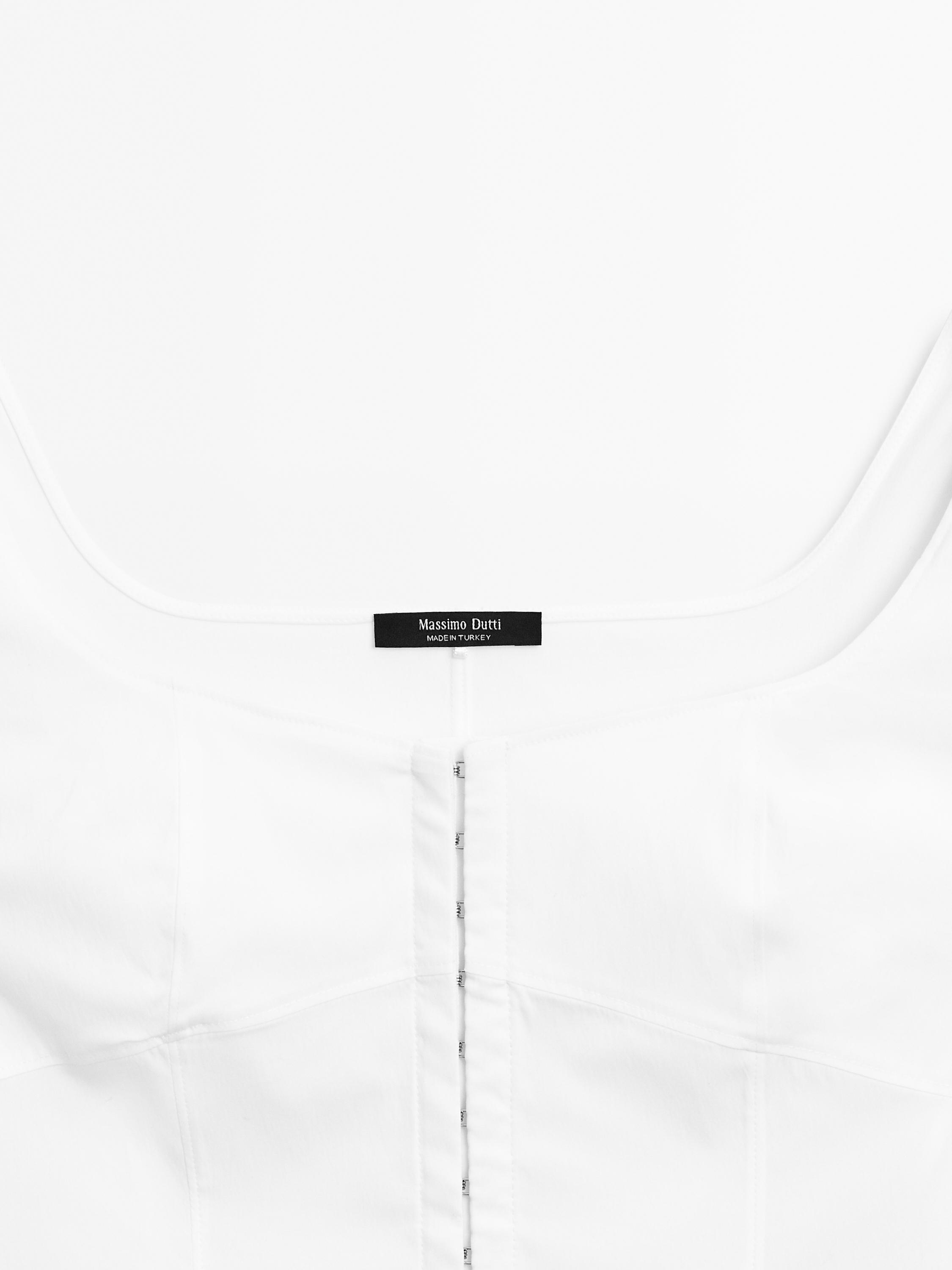 Cotton blend corset top