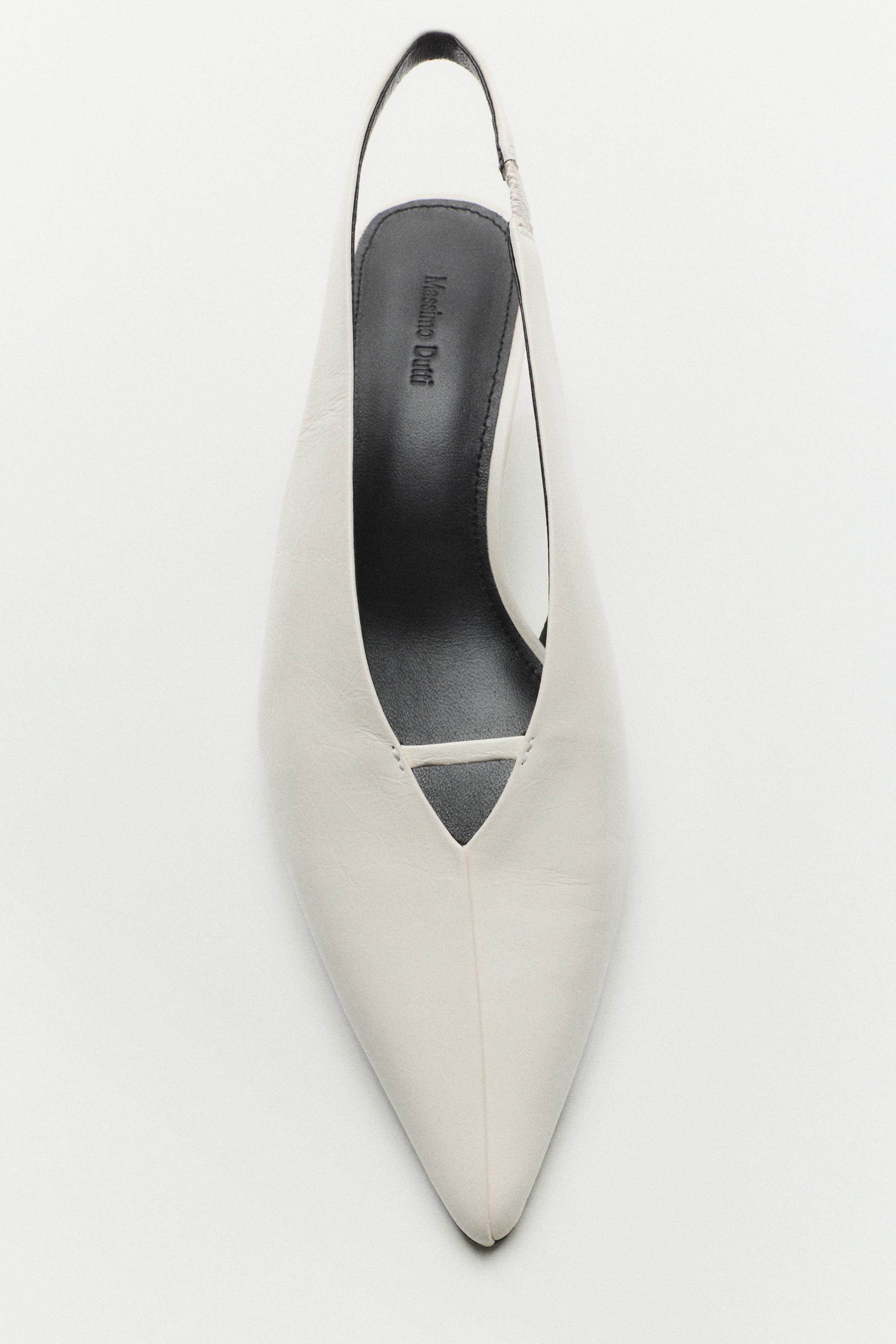 Slingback heels — WHITE