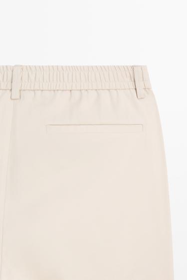 Cotton blend jogger fit pants — BEIGE 7