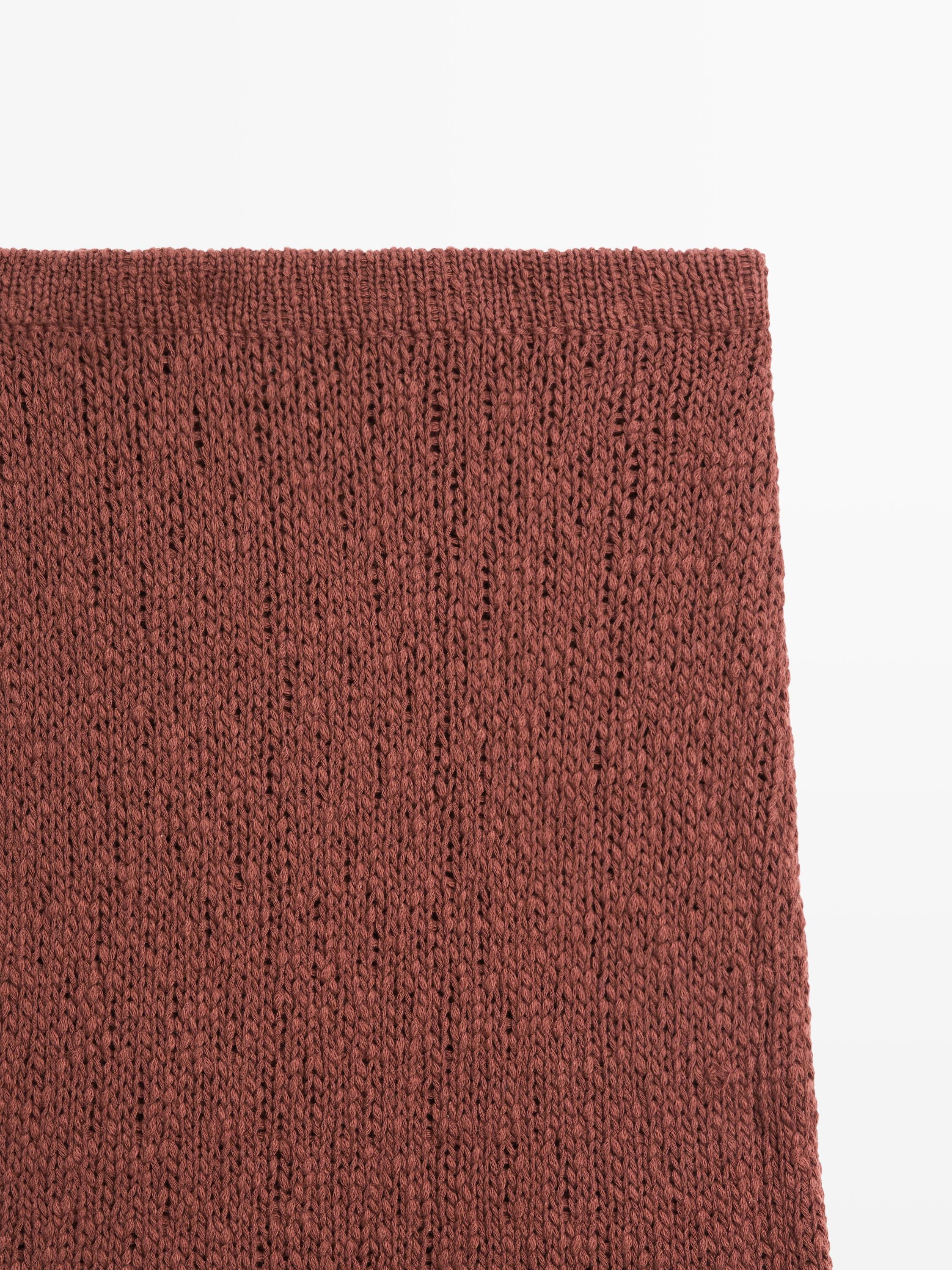 Pamuklu triko midi etek