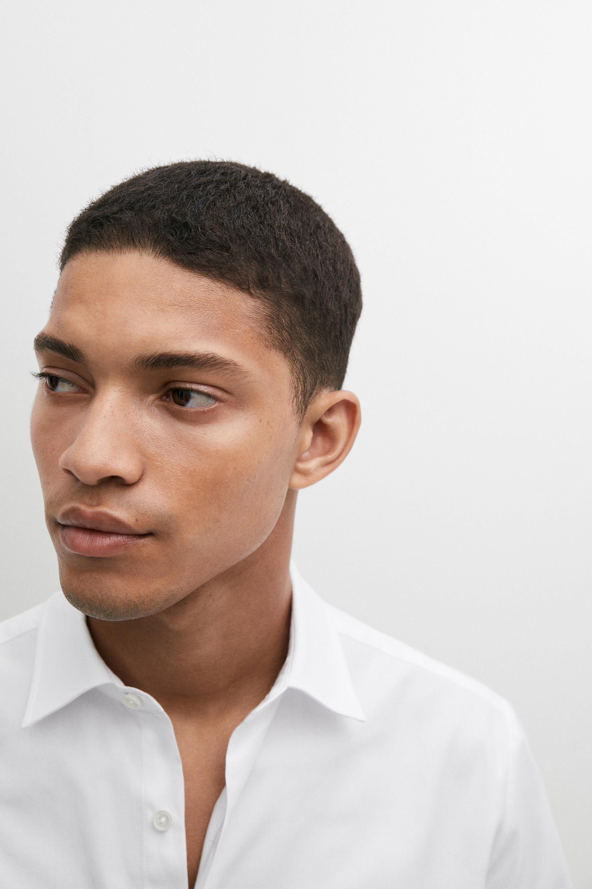100% Cotton Twill Regular Fit Shirt — WHITE