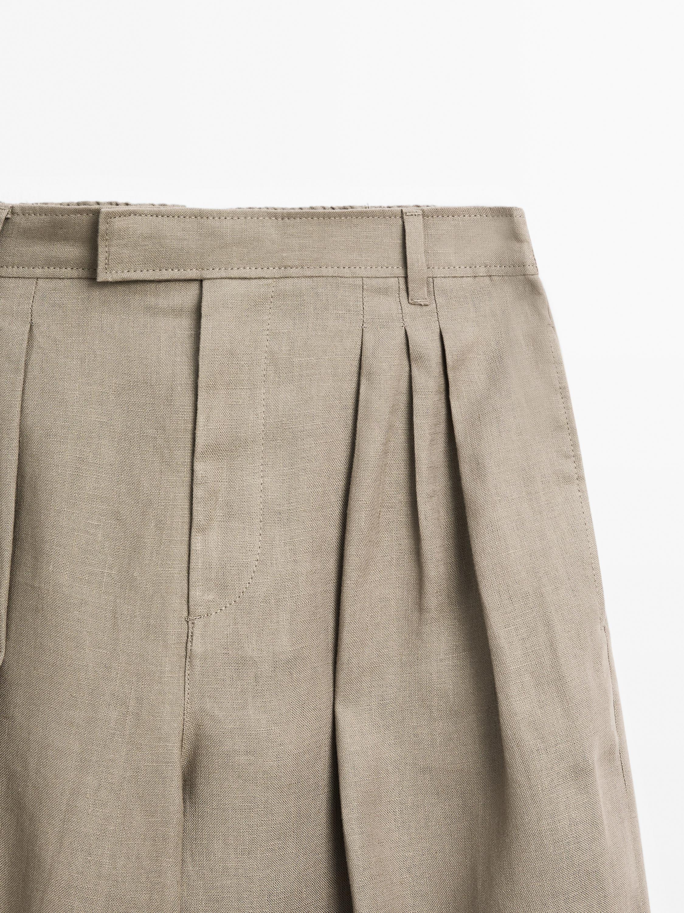 ★ Massimo Dutti★ 100 Linen Triple Pintuck Pants 050348342 05034834250-01-o11.jpg?ts=