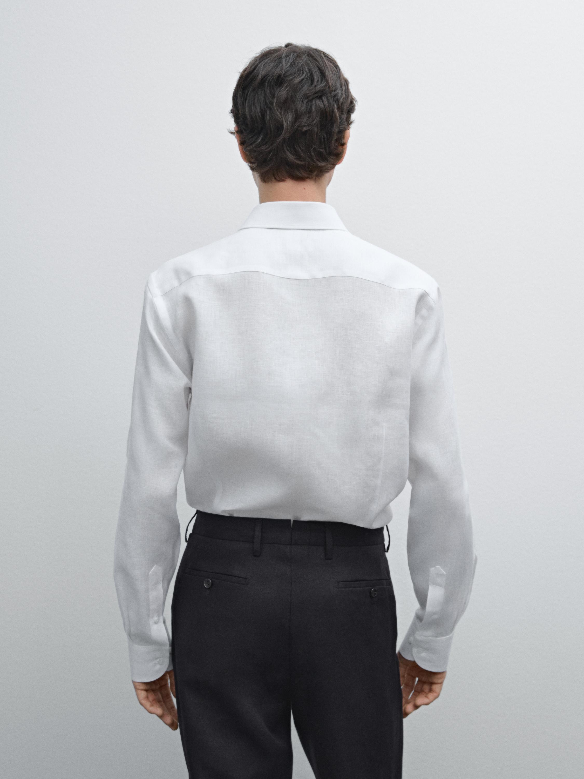 Chemise slim 100 % lin