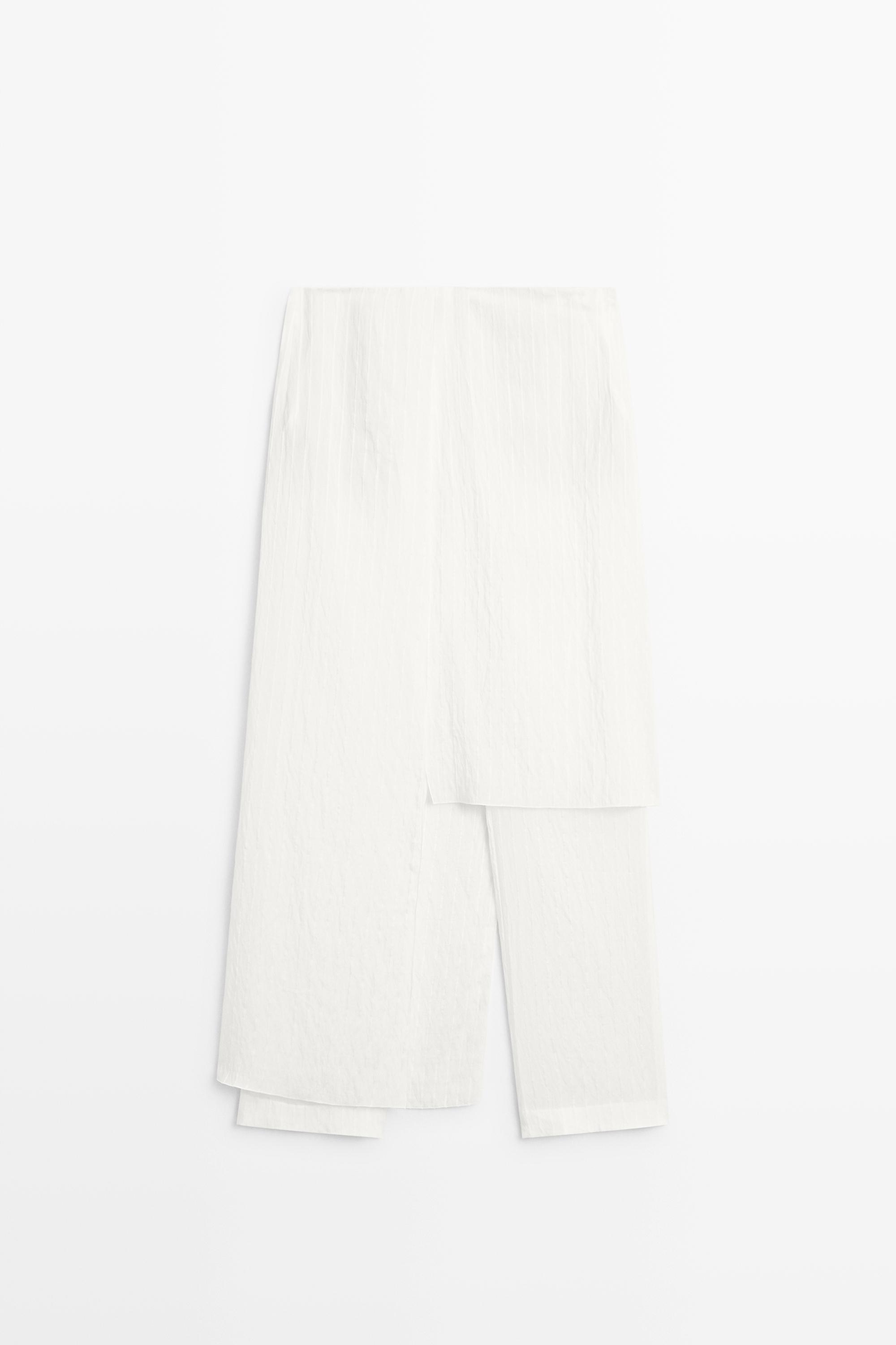 Asymmetric striped skort - STUDIO