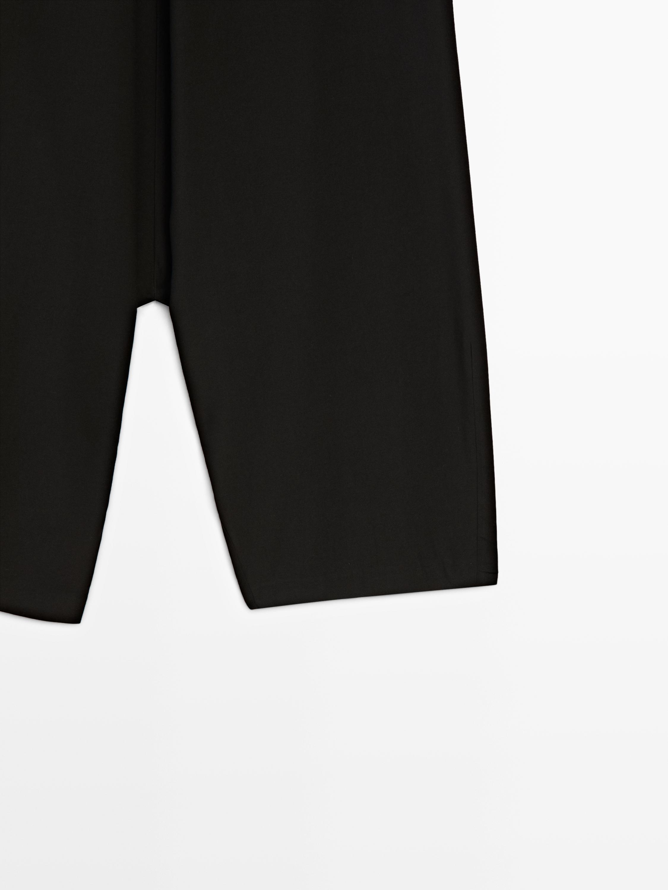 Flowing baggy trousers — BLACK