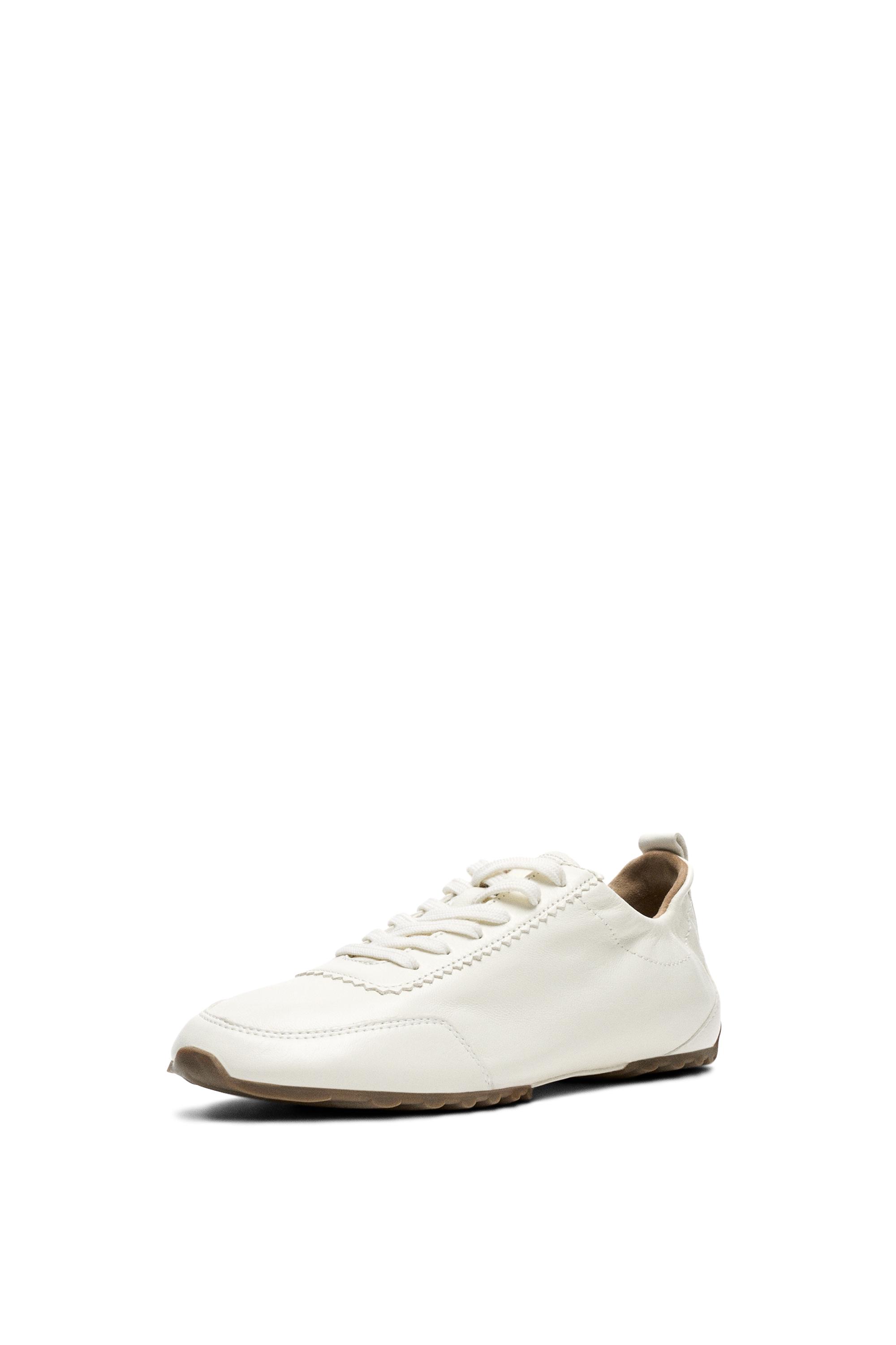 Soft leather trainers — WHITE