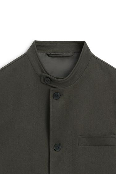 Stand collar overshirt - LIMITED EDITION — GREEN 9