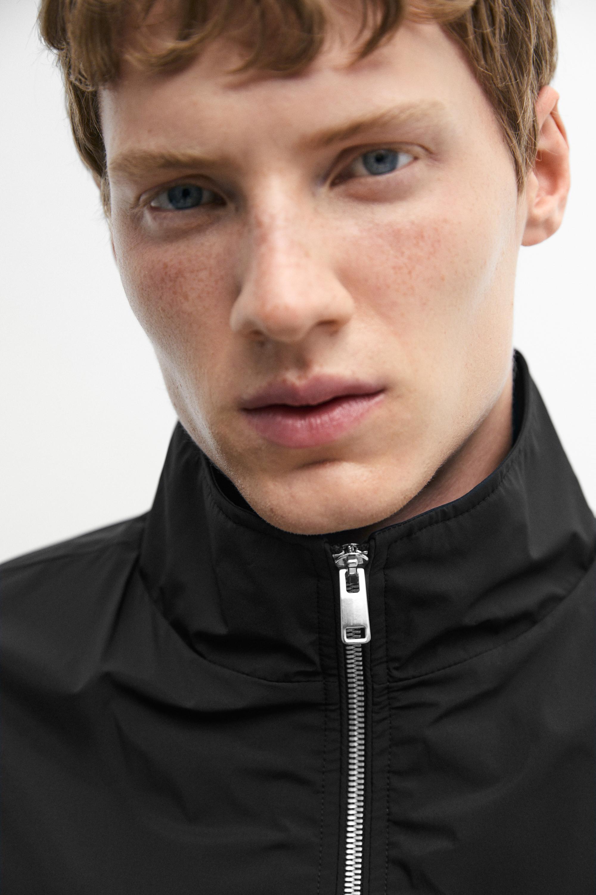Technical jacket with pocket detail — BLACK