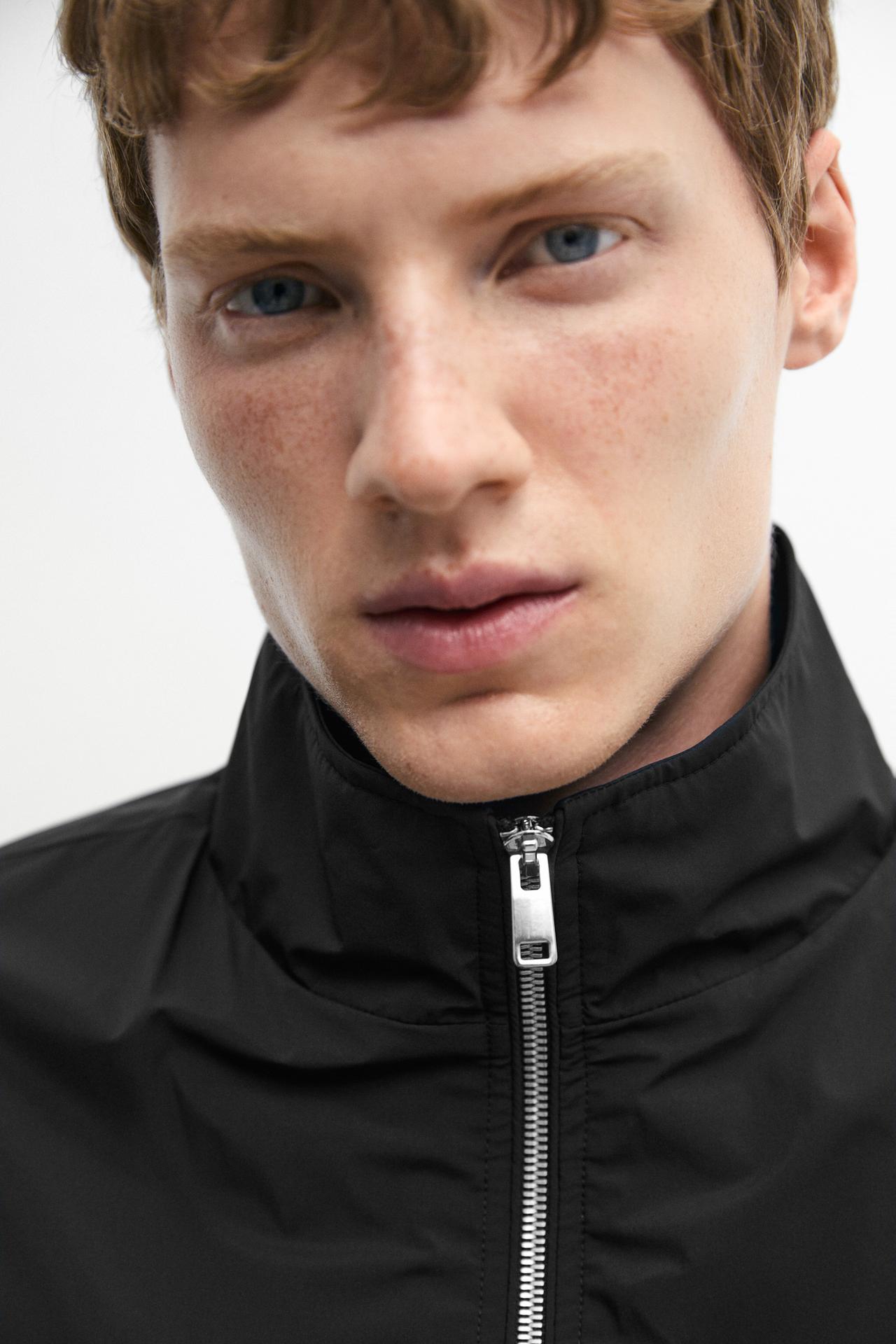 Technical jacket with pocket detail — BLACK