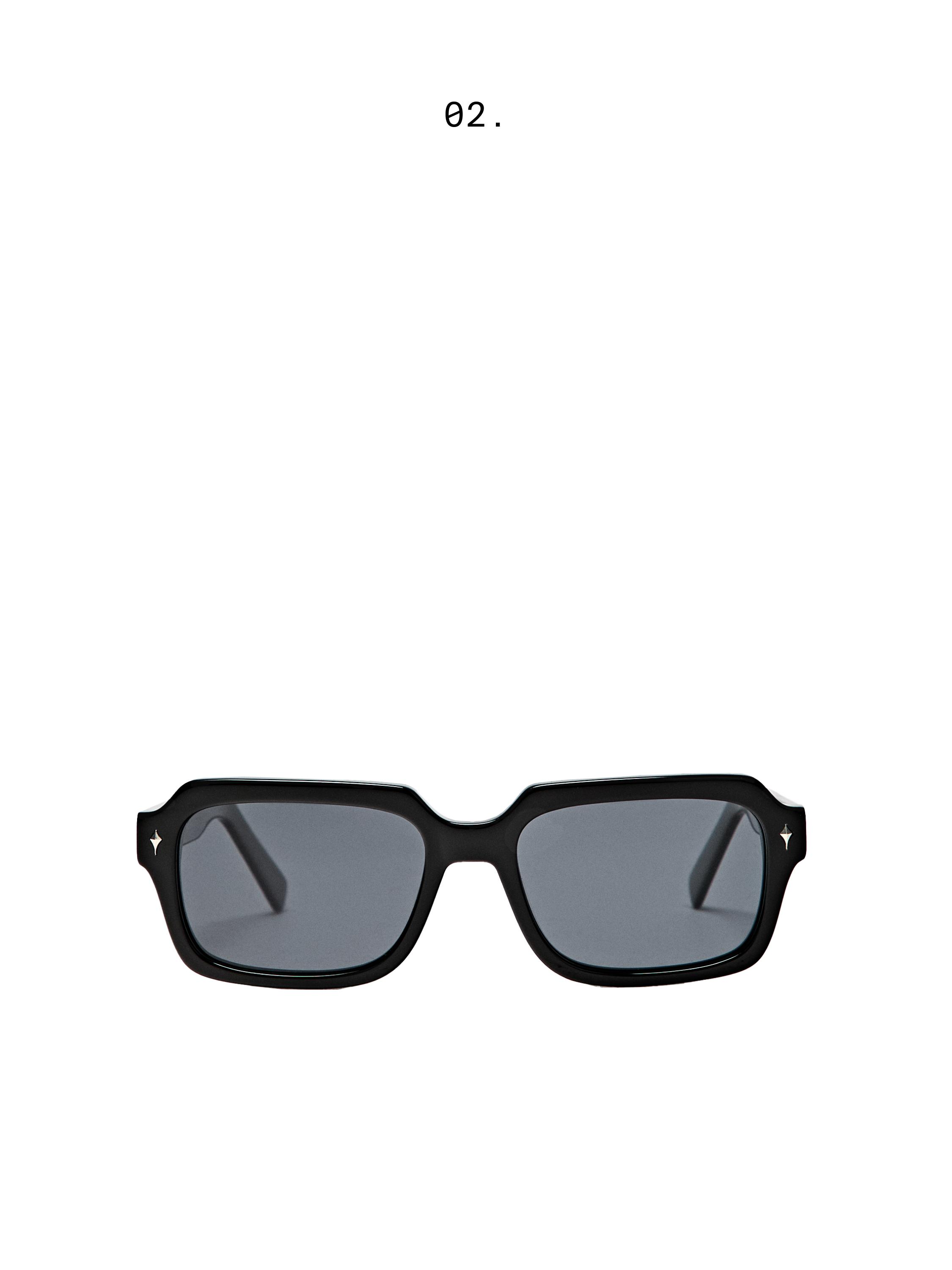 Rectangular sunglasses — BLACK