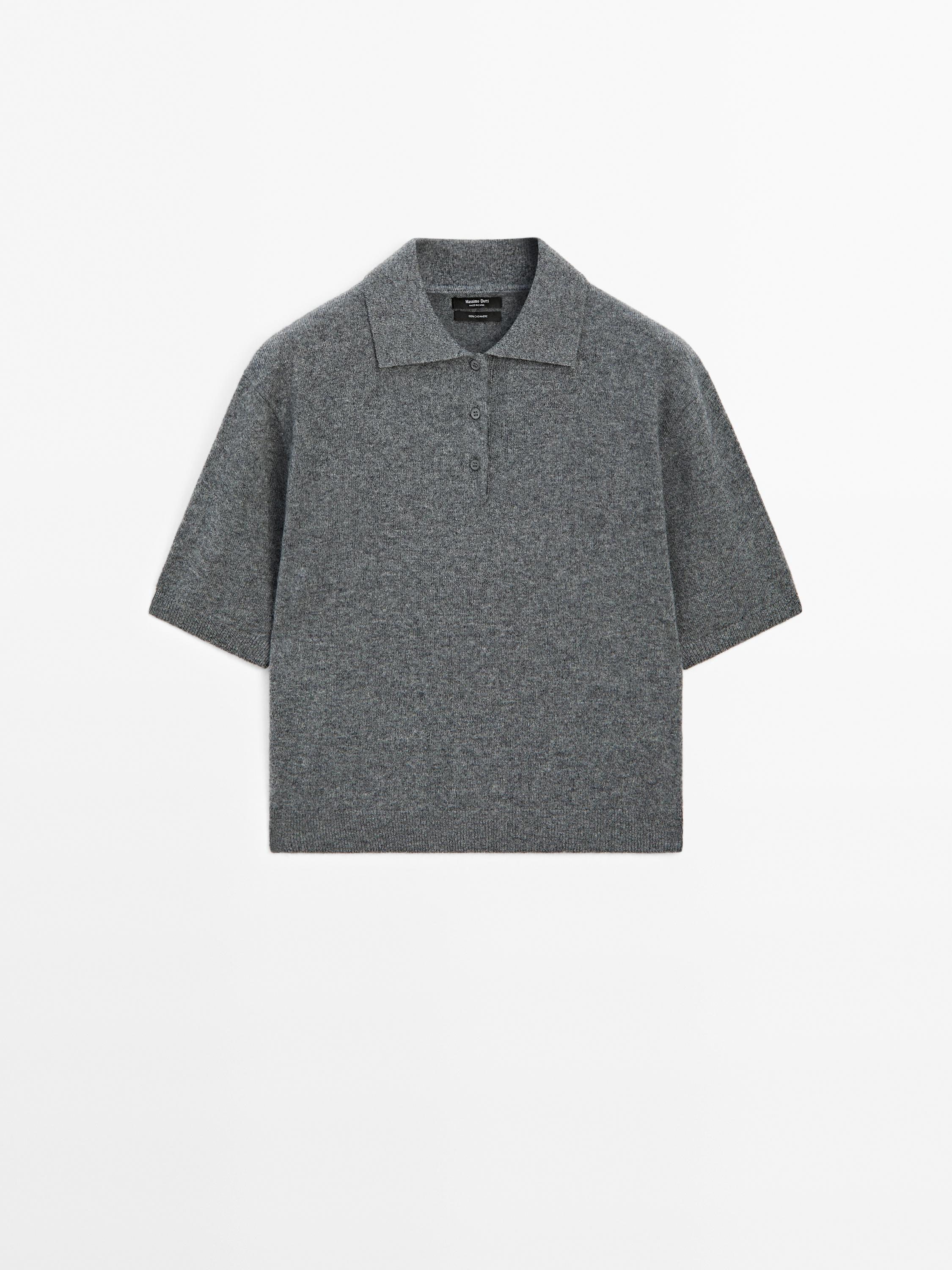 Pleteni pulover od 100 % kašmira kratkih rukava