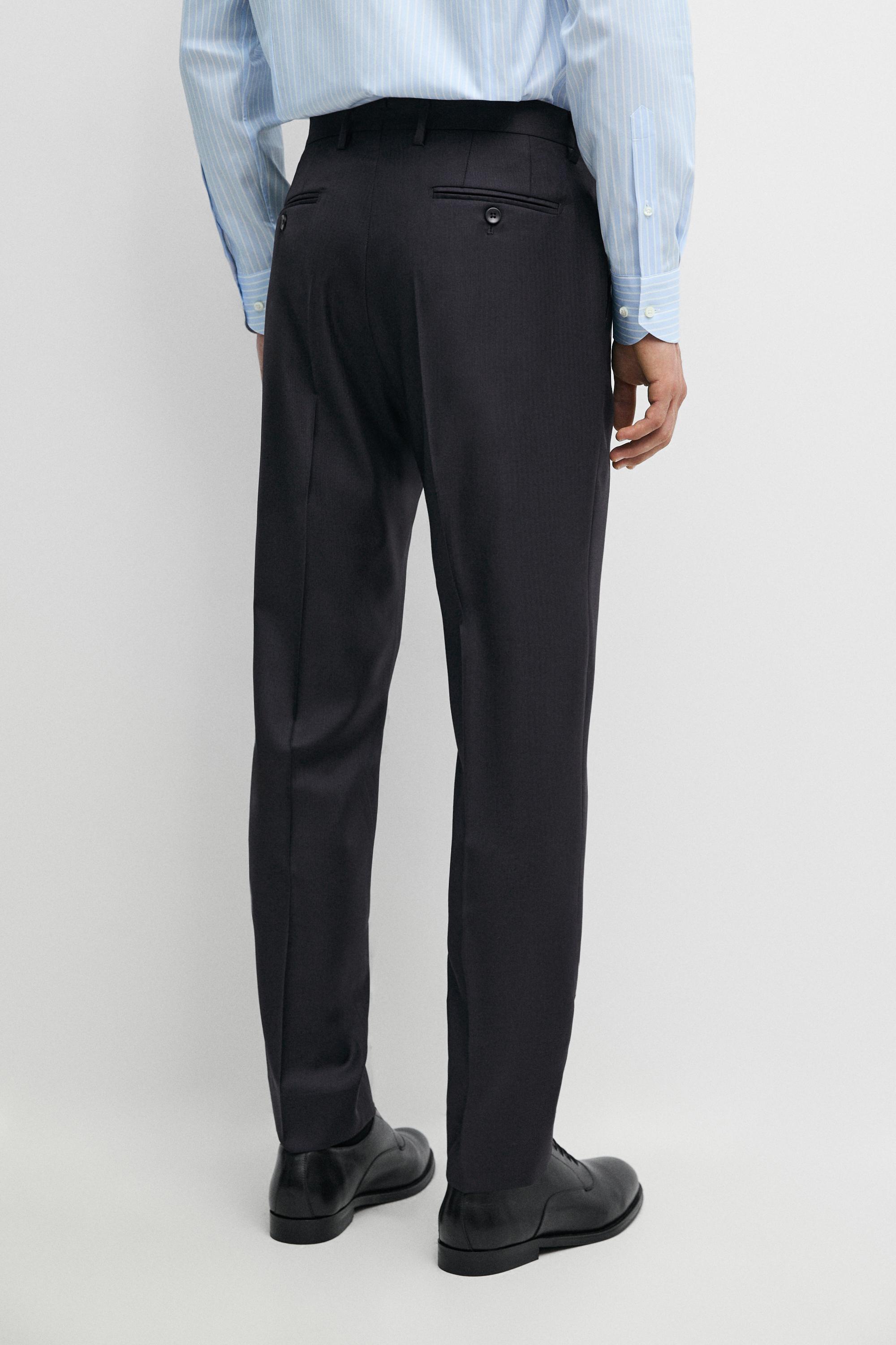 Cold wool suit trousers — NAVY BLUE
