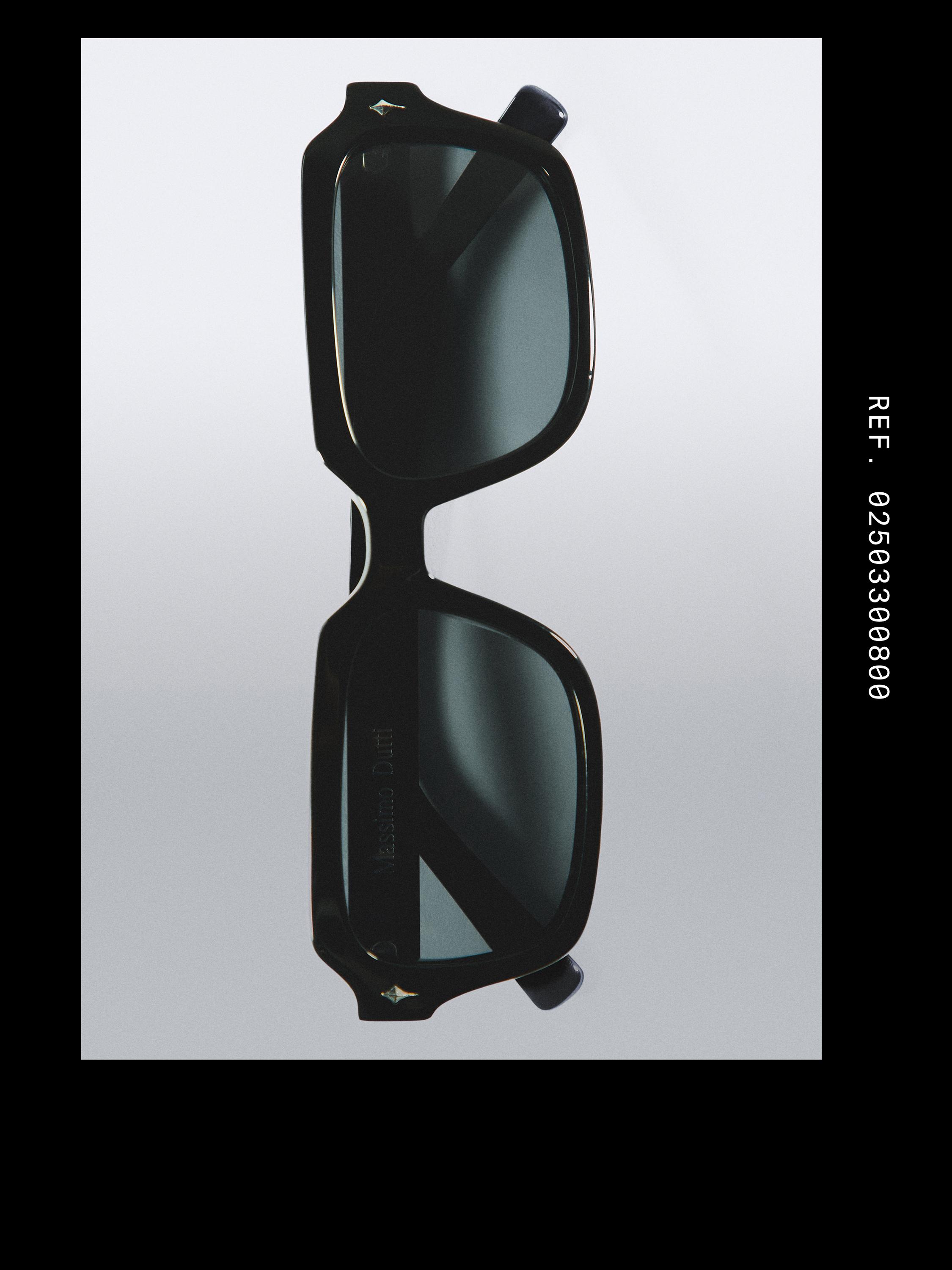 Rectangular sunglasses — BLACK