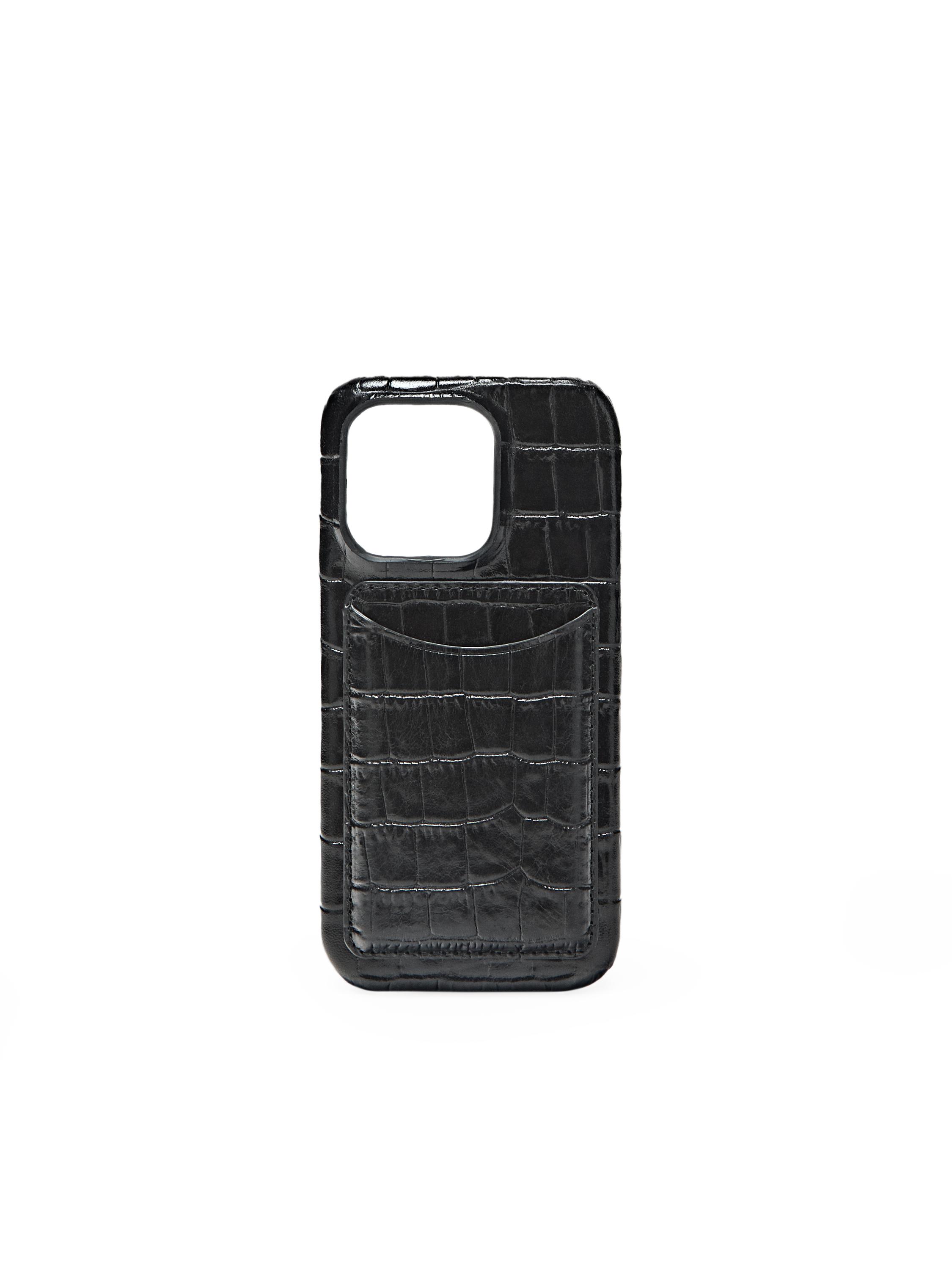 Nappa leather iPhone 16 Pro case — BLACK