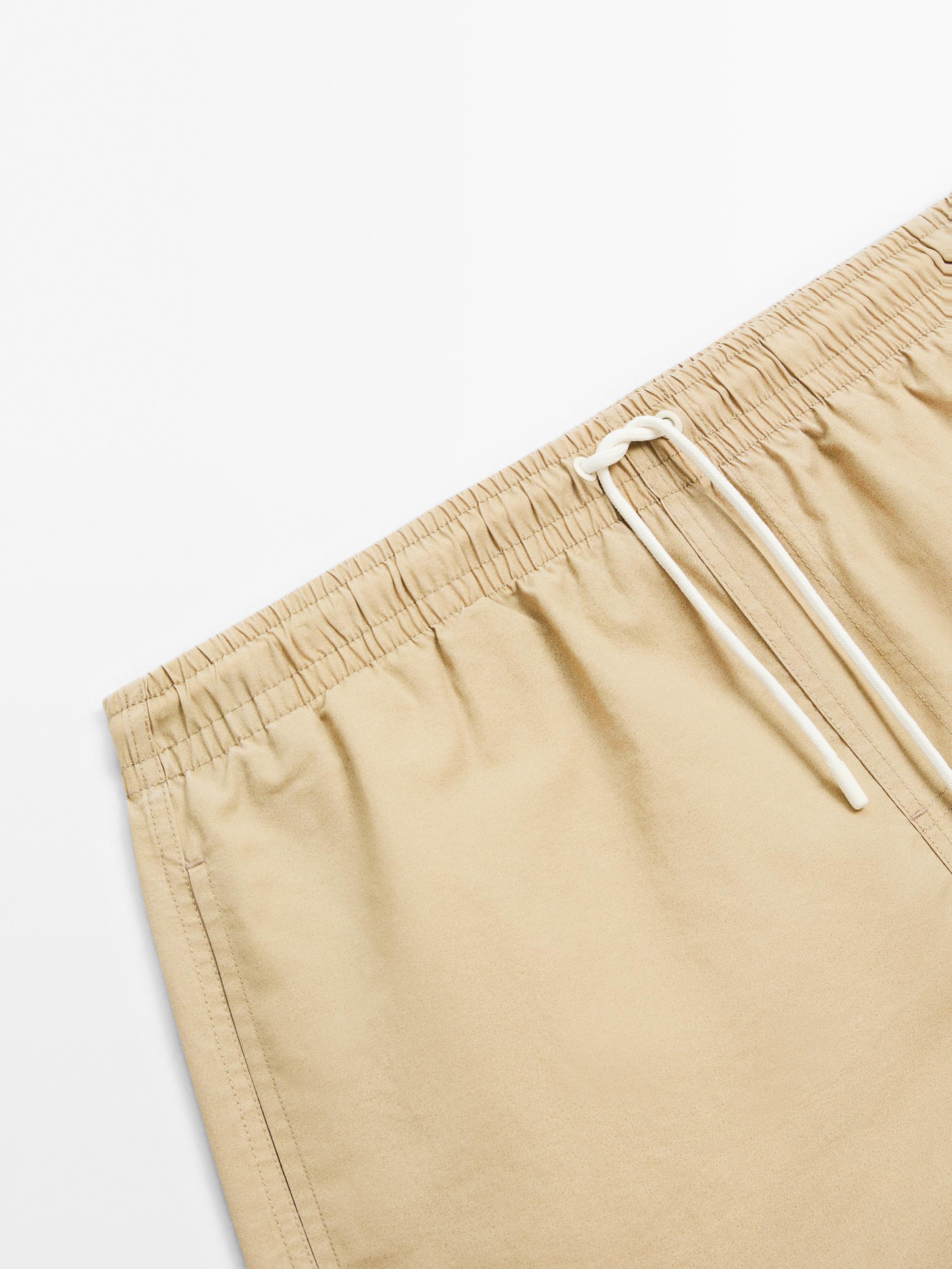 Plain regular fit swimming trunks