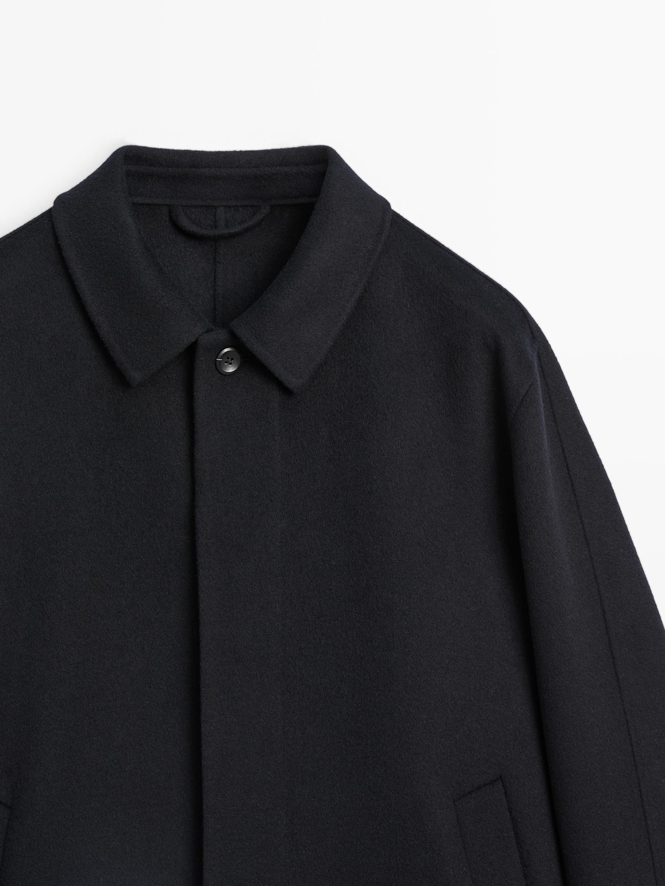 Short wool blend coat