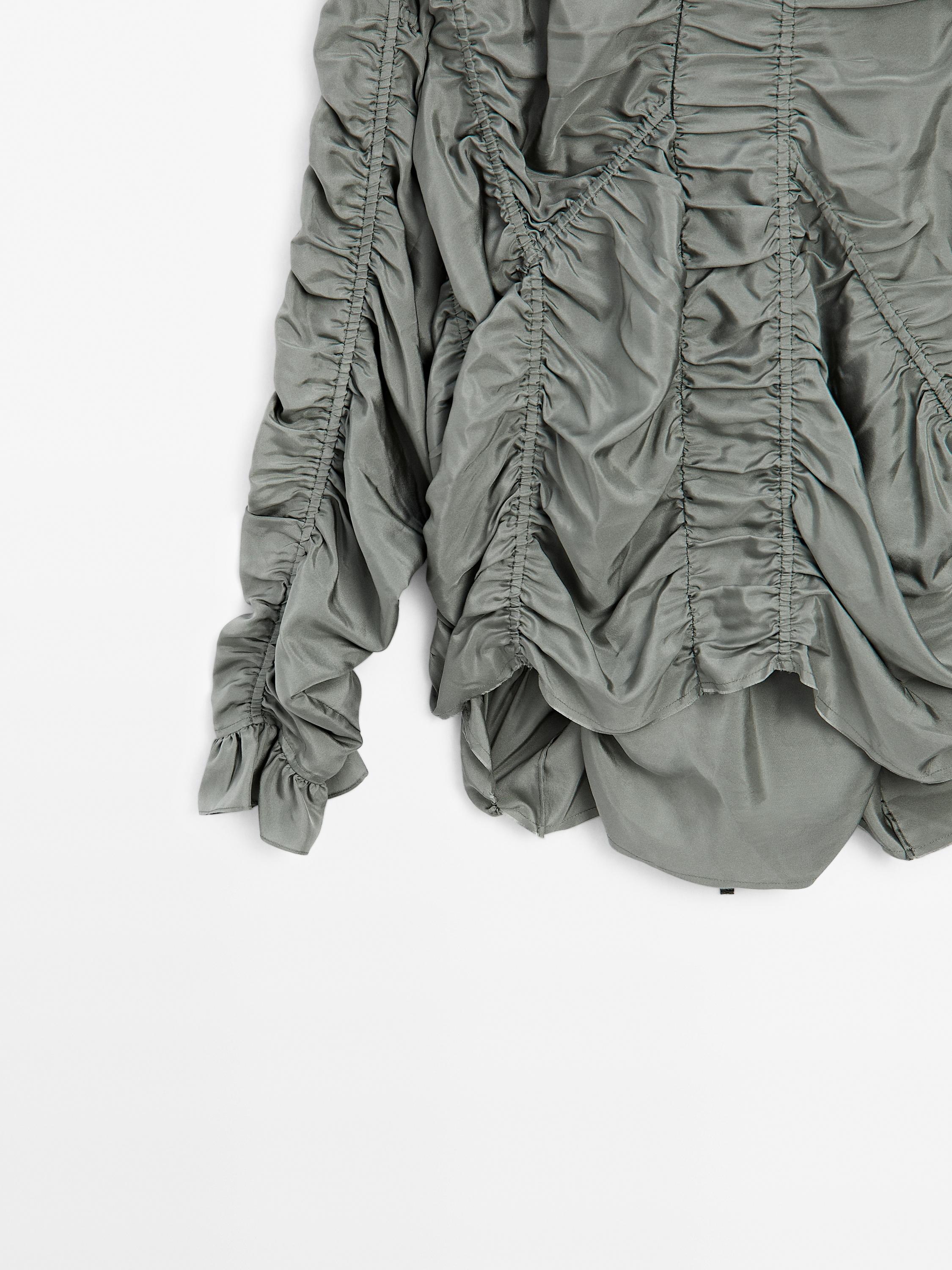 Flowing blouse with gathered detail - Studio