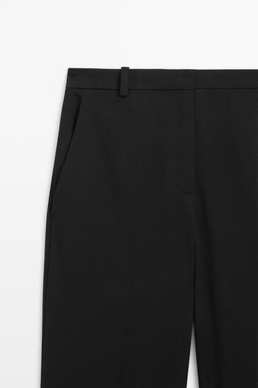 Straight-leg stretch pants — BLACK 4