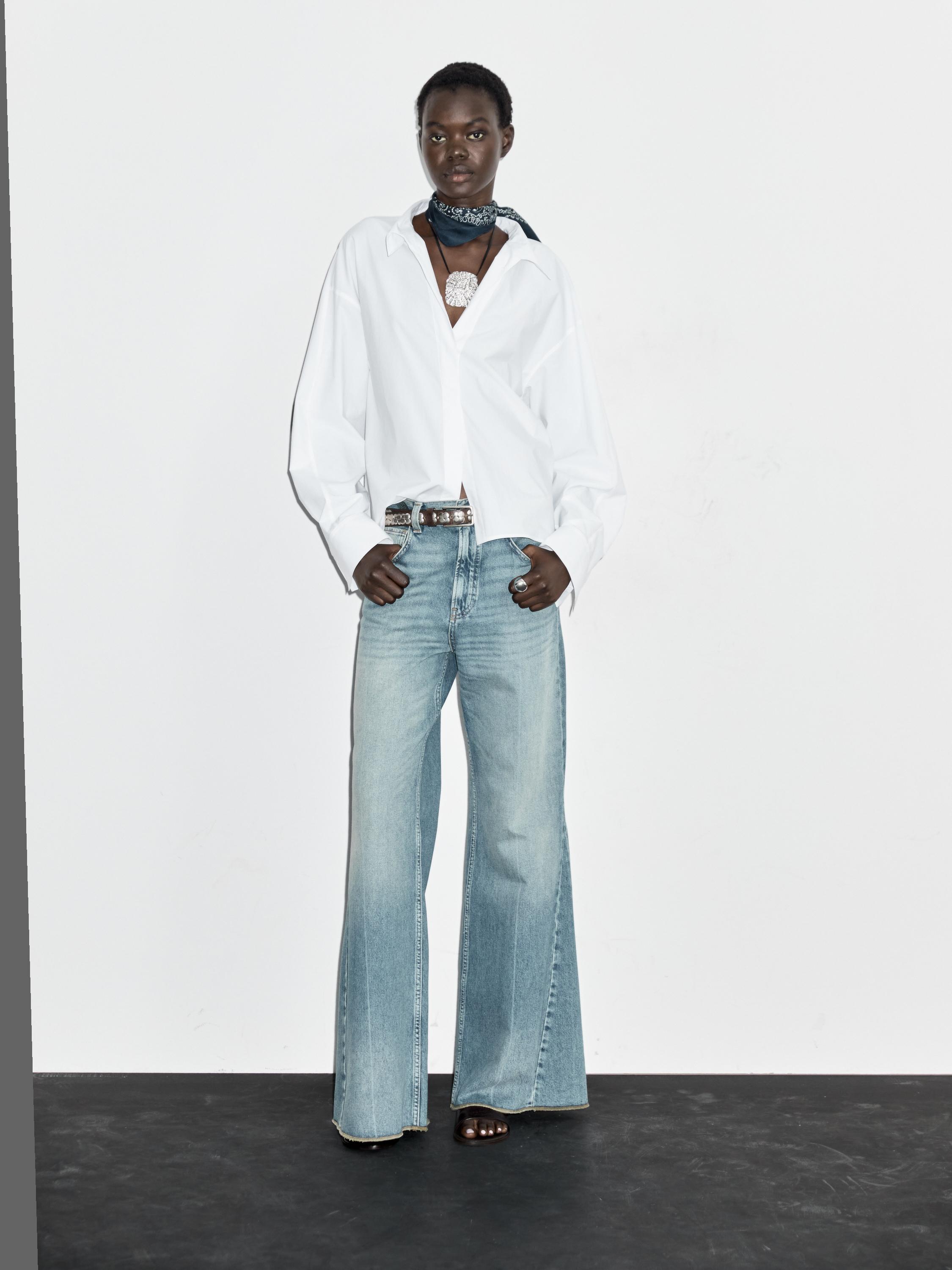 Chemise ample en popeline 100 % coton