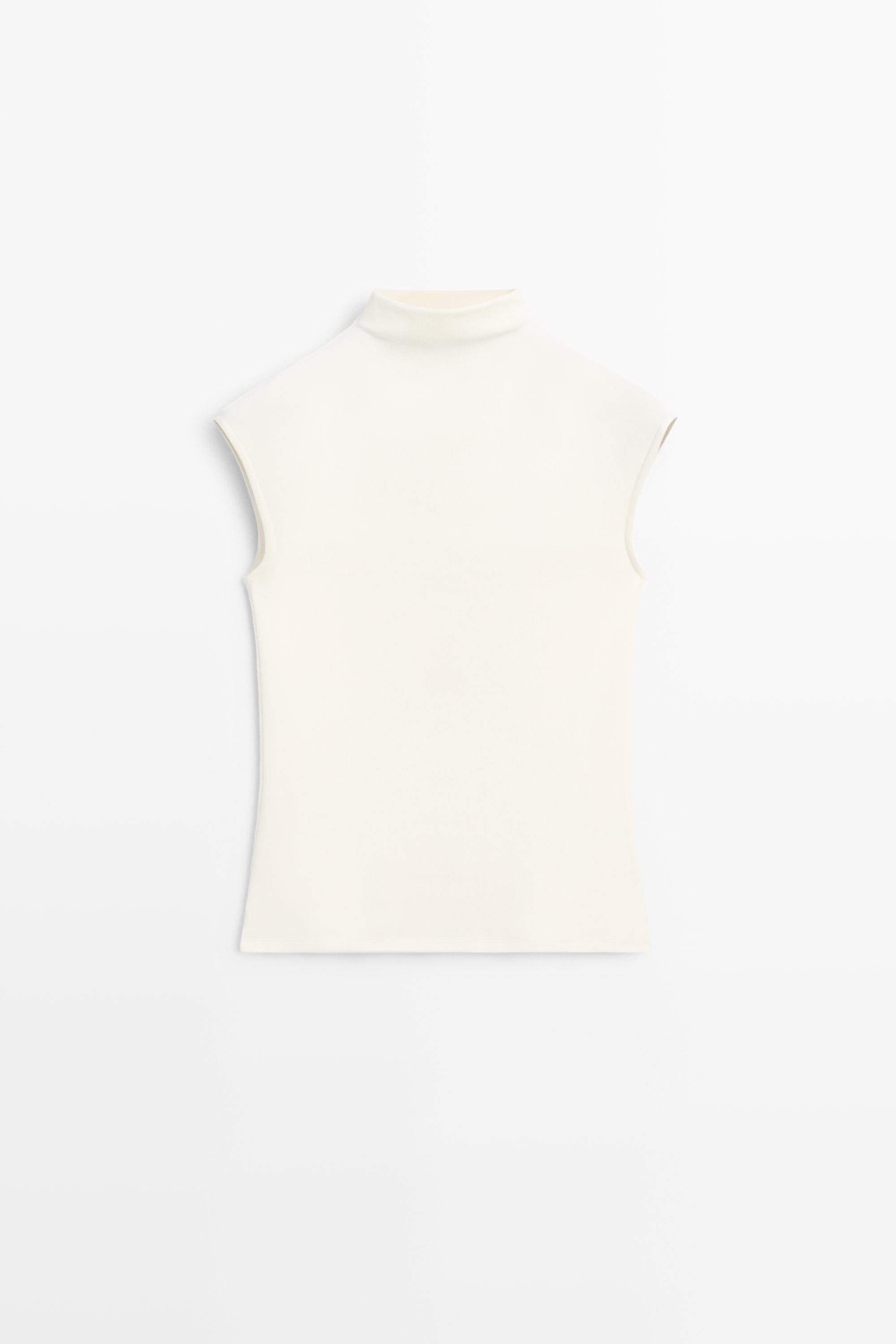 Funnel neck knit top