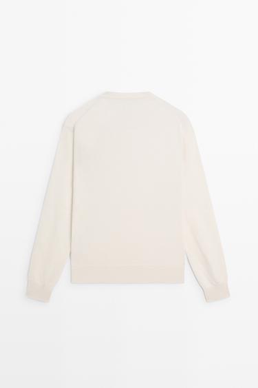 100% cashmere knit sweater — CREAM 6