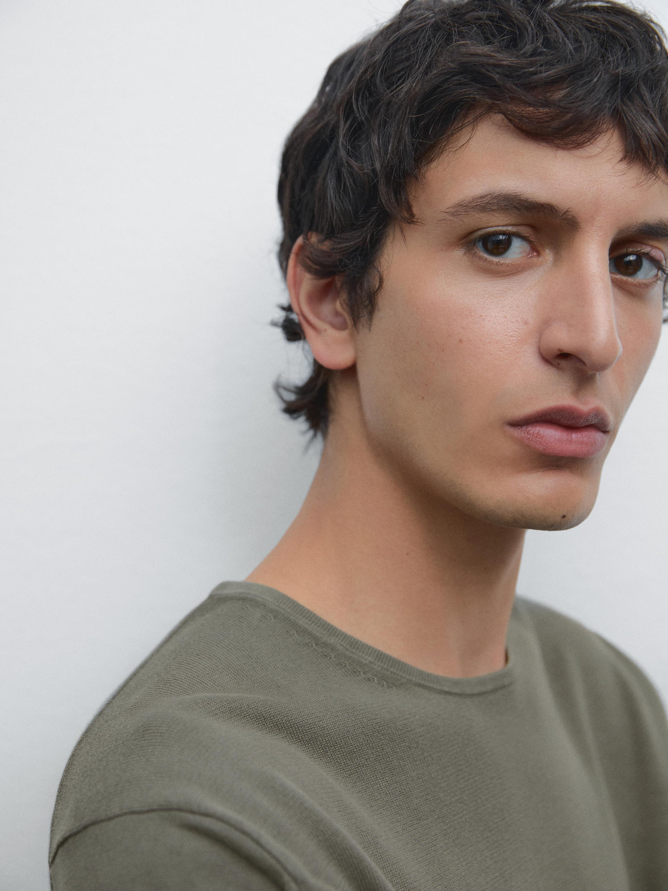 100% cotton fine knit sweater