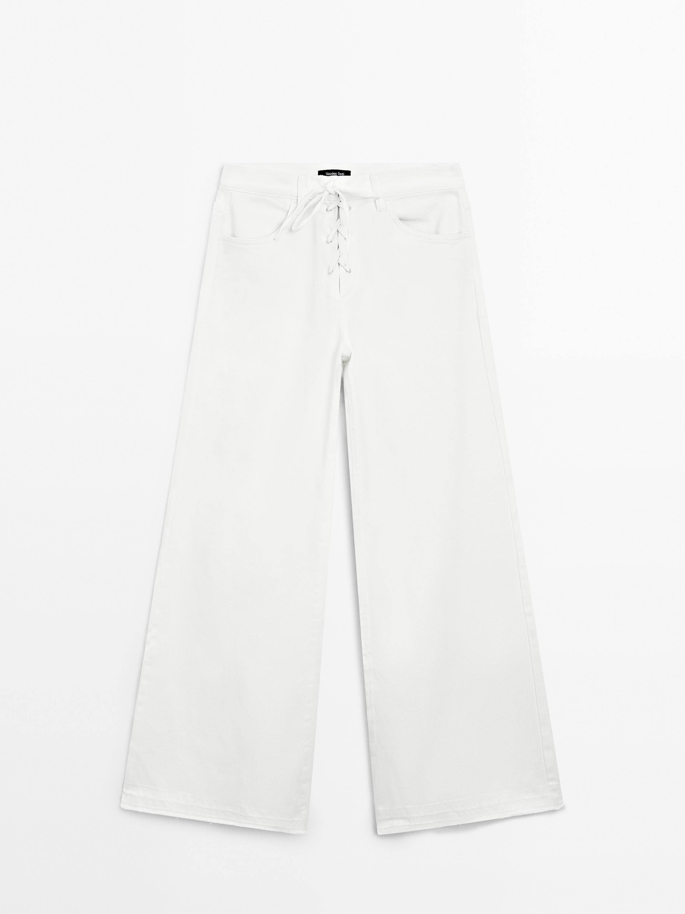 Flared high-waist jeans