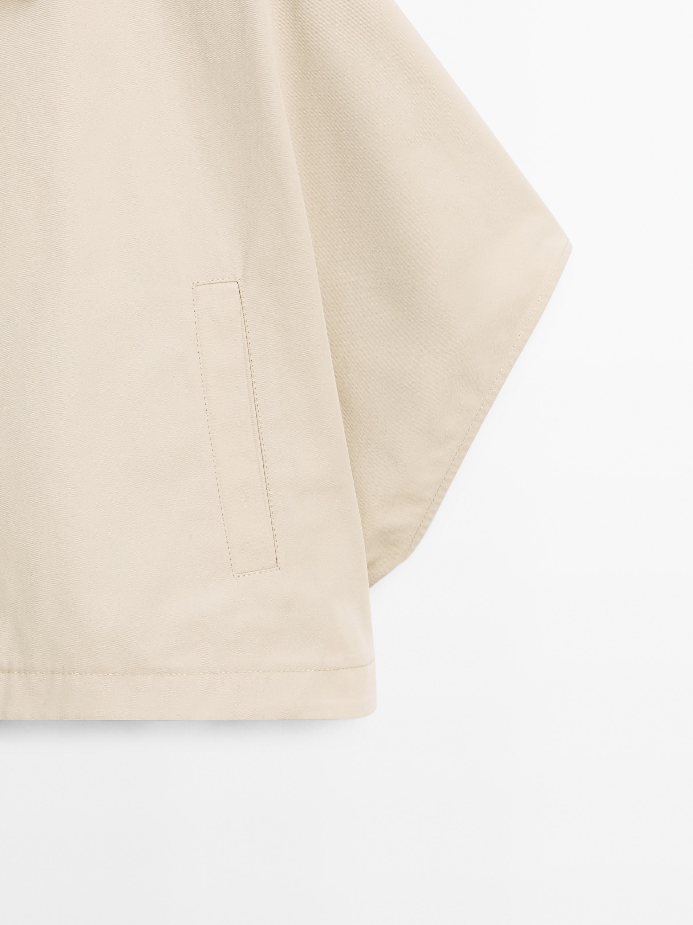 Krótkie ponczo ze 100% bawełny