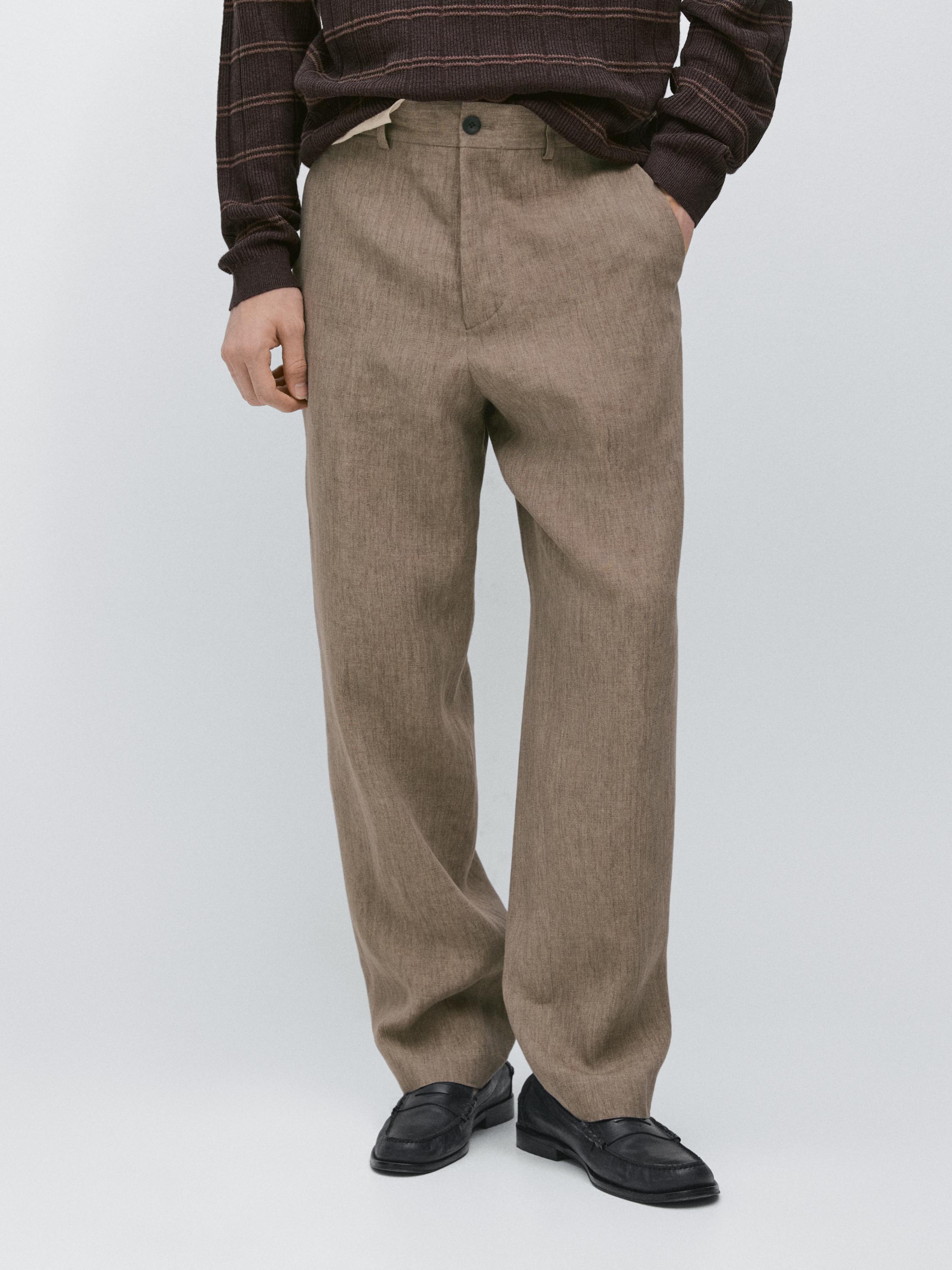 Linen suit trousers