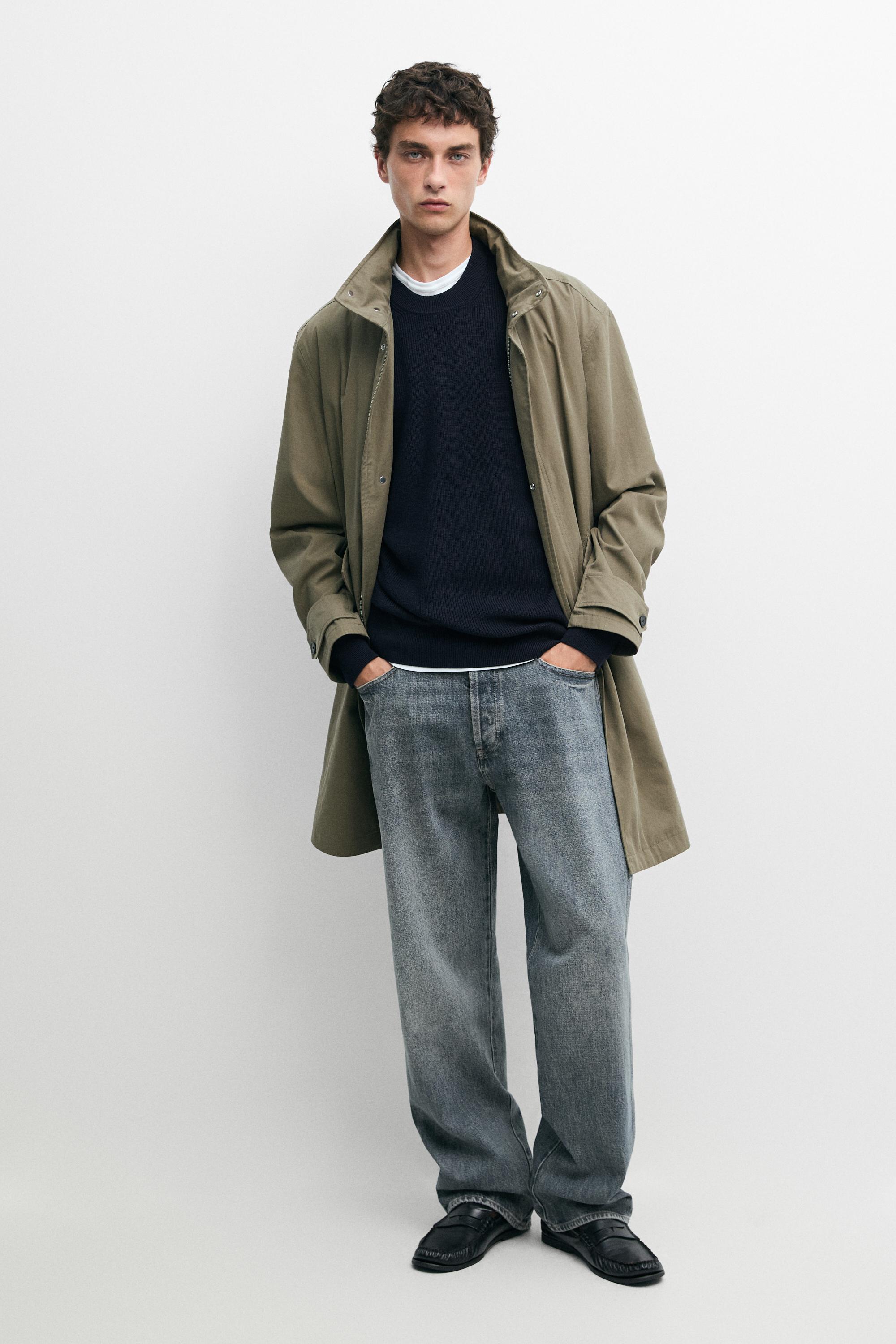 100% cotton wide-leg jeans — MEDIUM BLUE