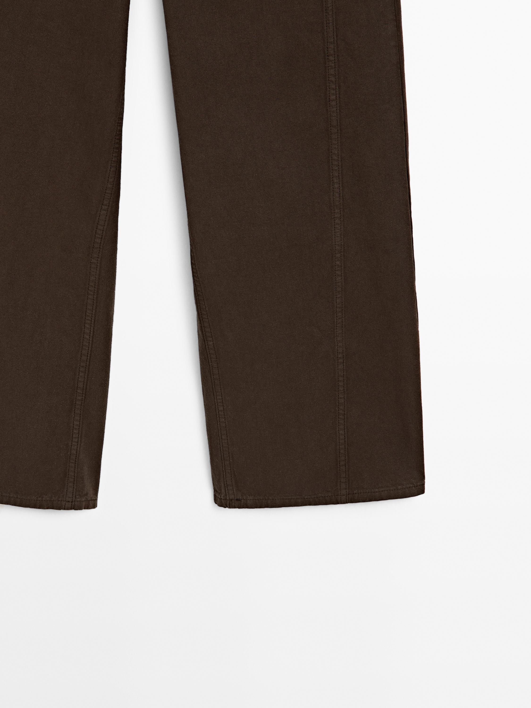 Denim trousers with seam details