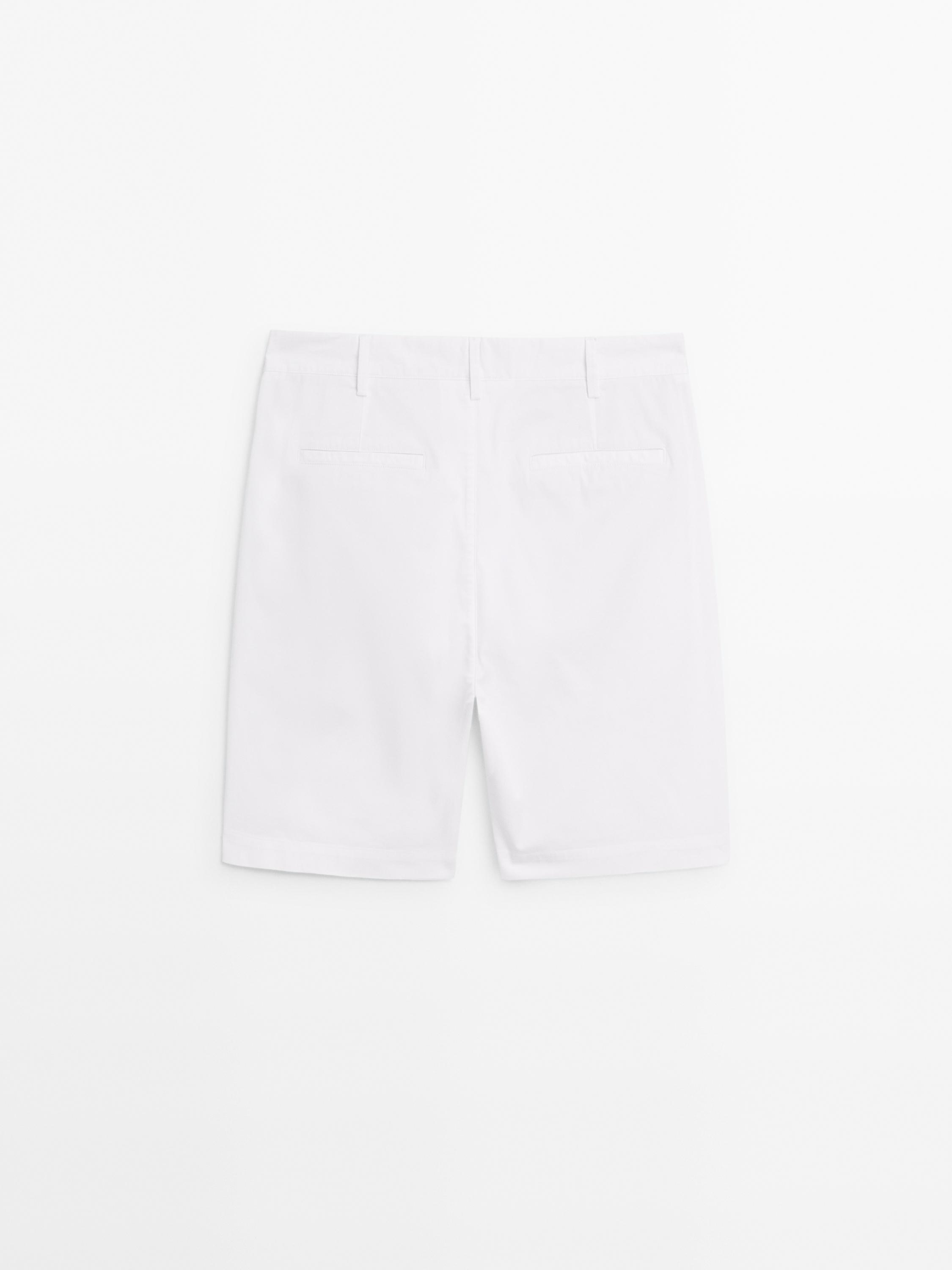 Cotton blend Bermuda shorts