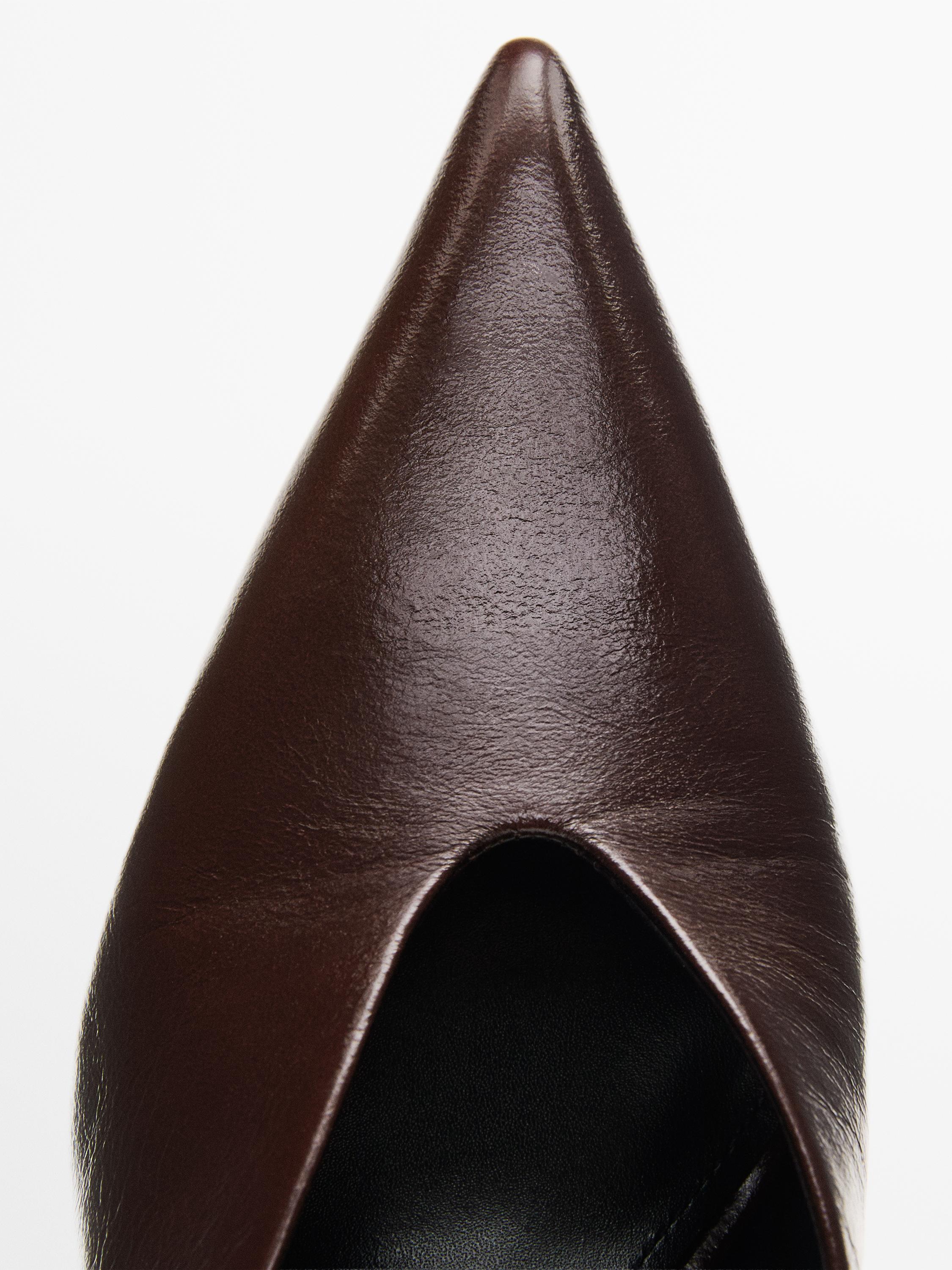 High-heel slingback shoes — BURGUNDY
