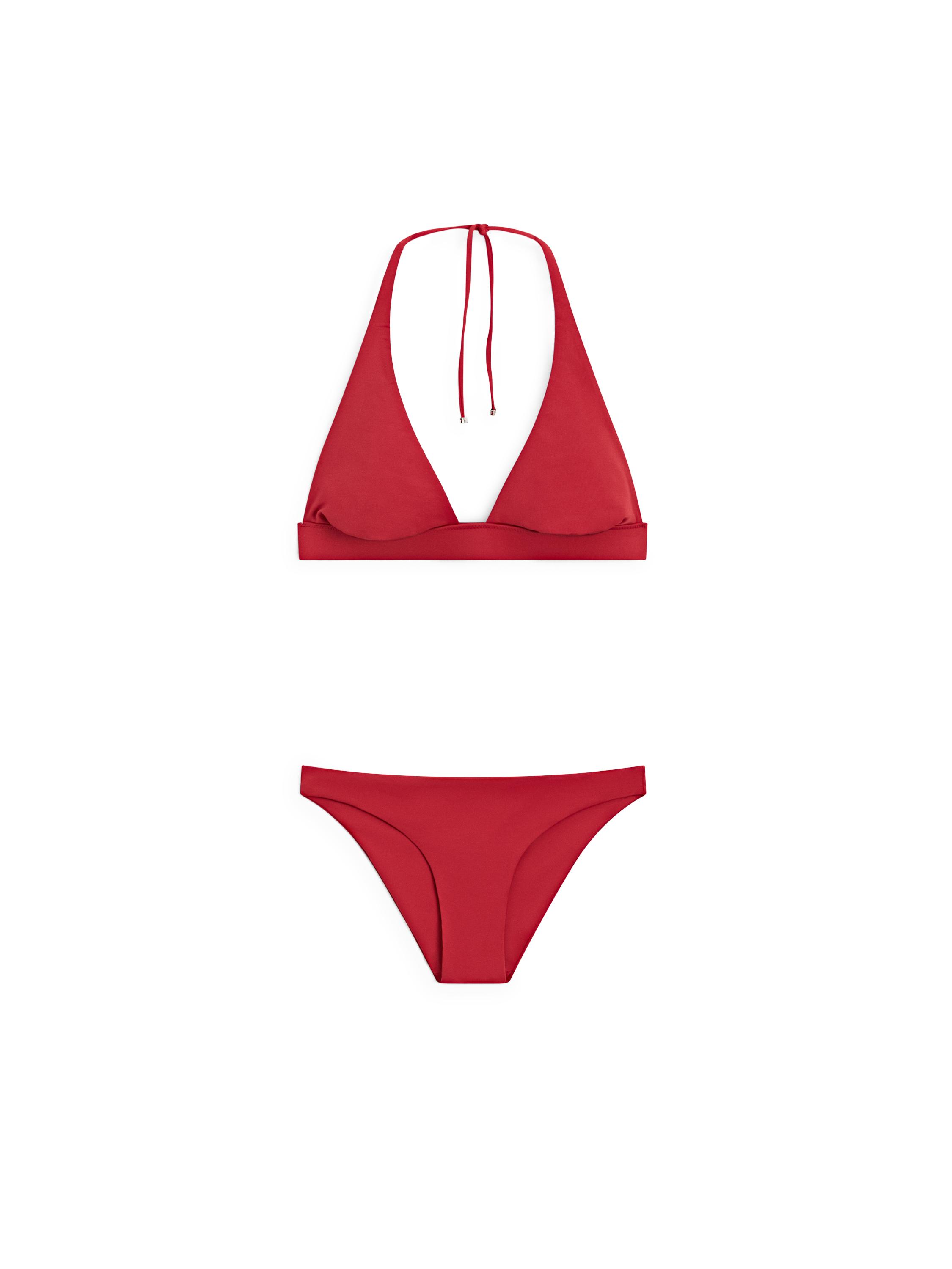 Triangle bikini top — RED