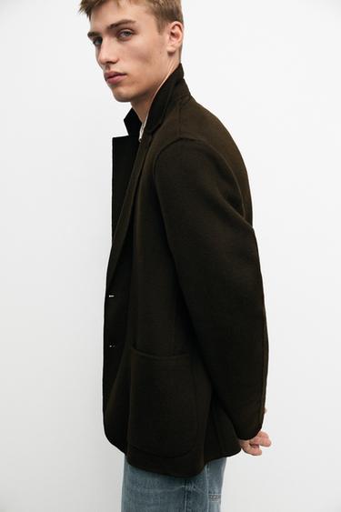 Double-layer wool blend blazer — Chocolate 9